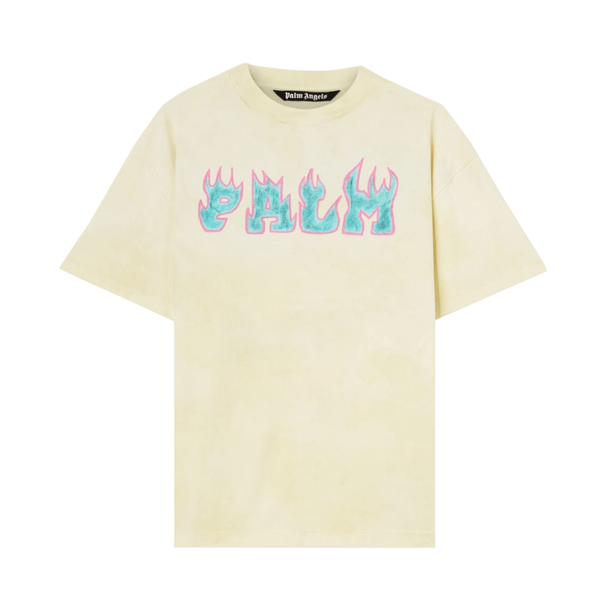 Palm Angels Flames Tee 'White/Purple'