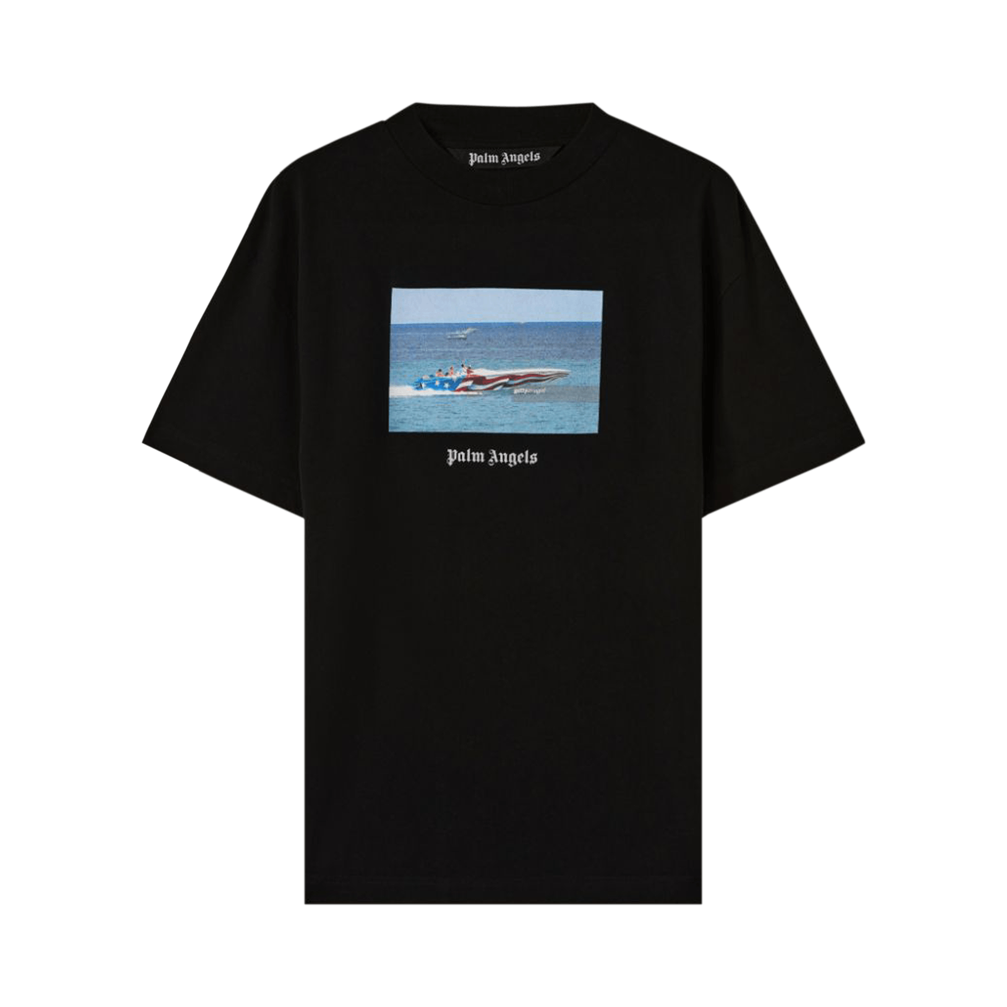 Palm Angels Getty Speedboat Tee 'Black/White'