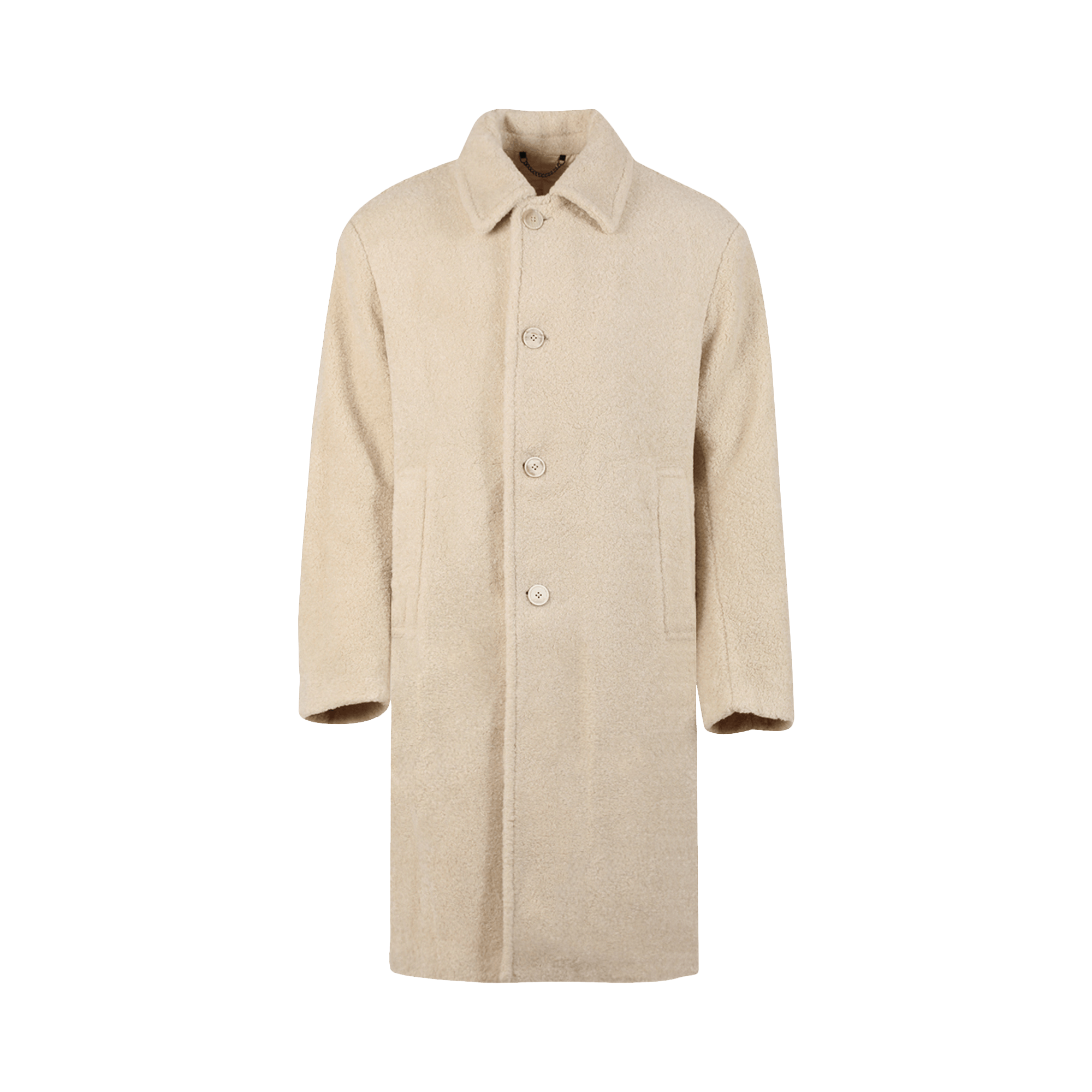 Pre-owned Dries Van Noten Button Up Coat 'ecru' In Cream