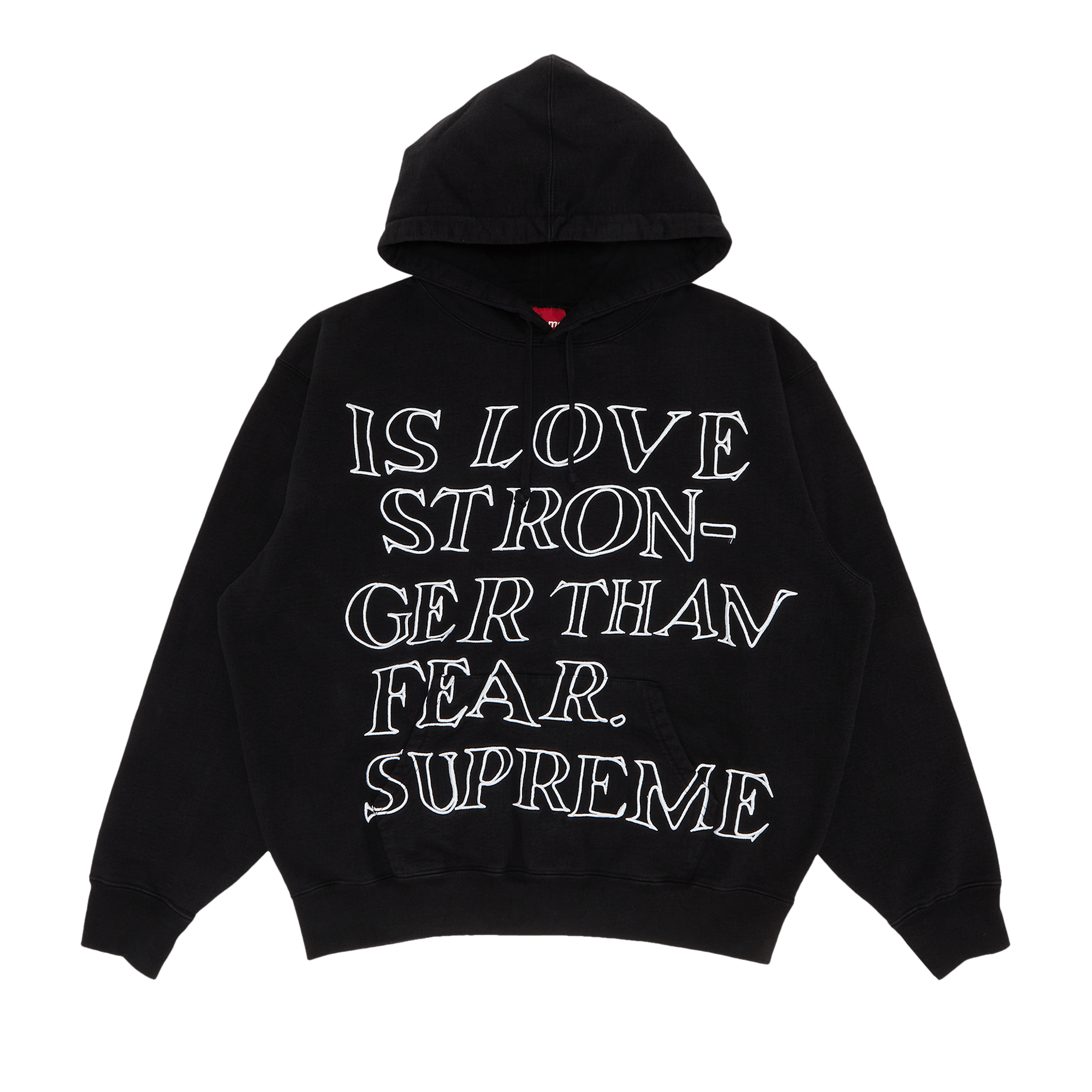 Supreme Stronger Than Fear Hooded Sweatshirt 'Black'
