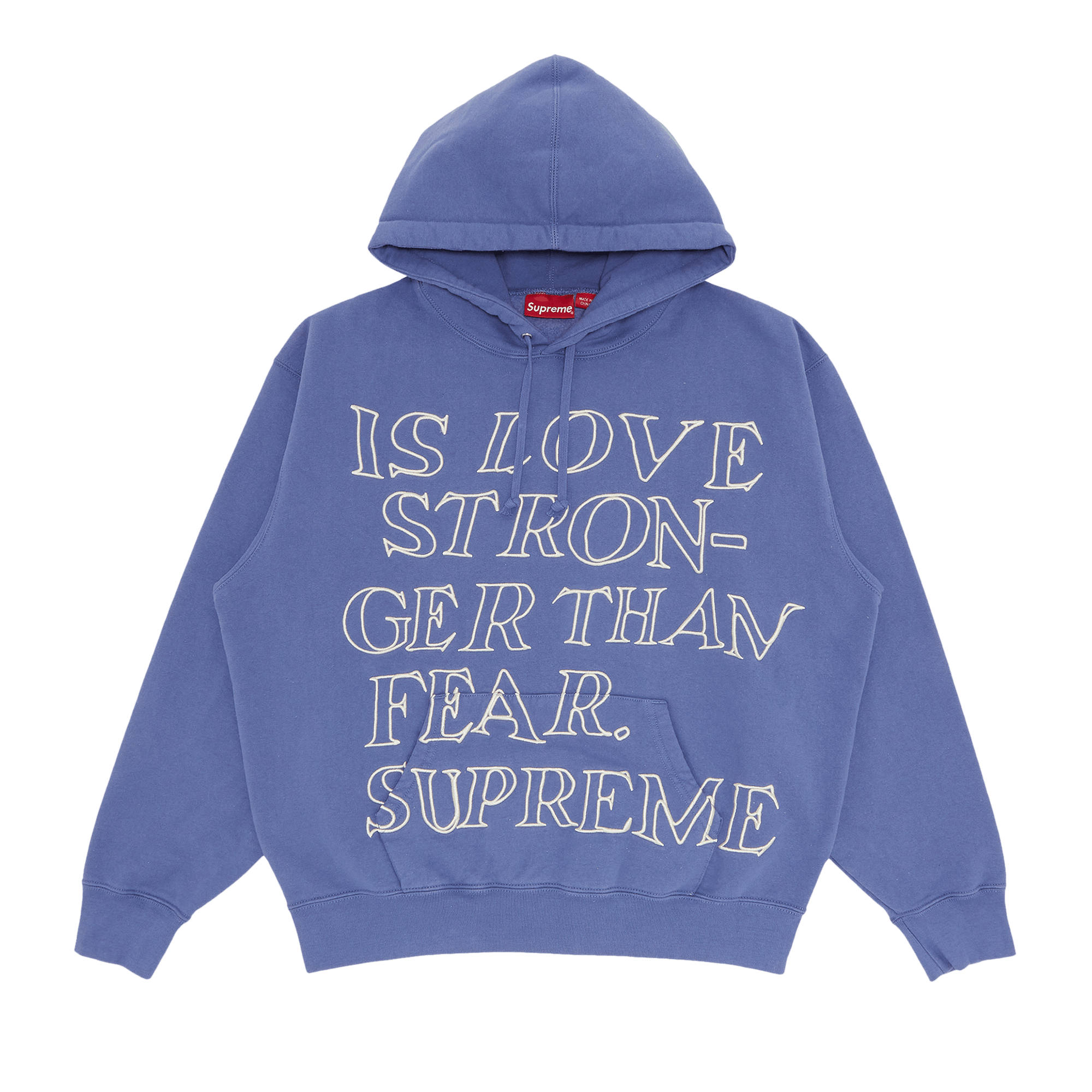 Supreme Stronger Than Fear Hooded Sweatshirt 'Light Purple'