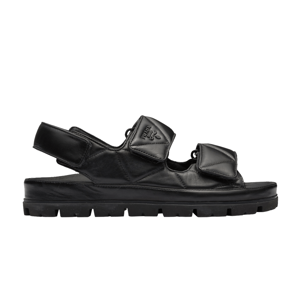 Buy Prada Sporty Leather and Nylon Tape Sandal 'Black