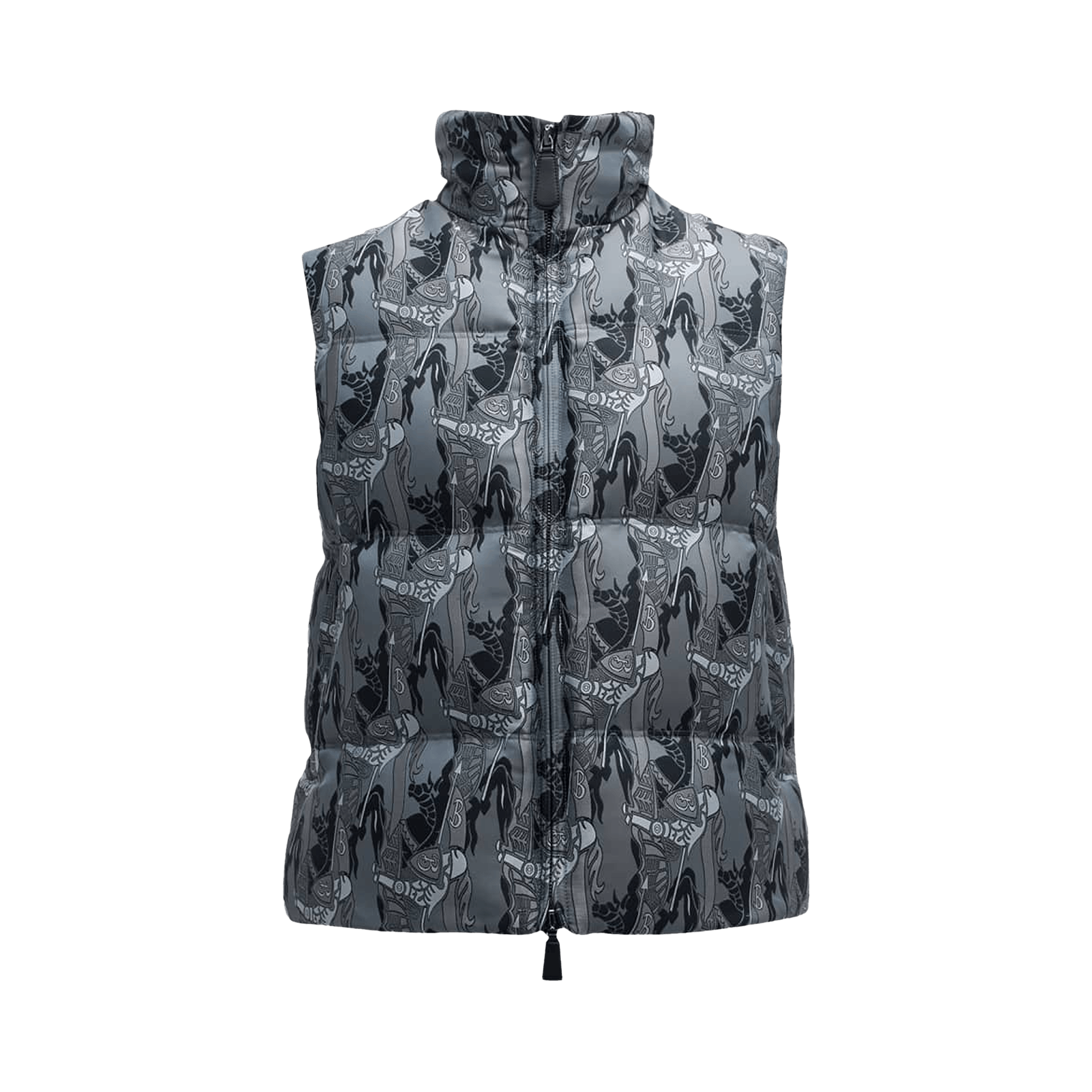 Pre-owned Burberry Parkfield Ekd Down Vest 'monochrome' In Silver