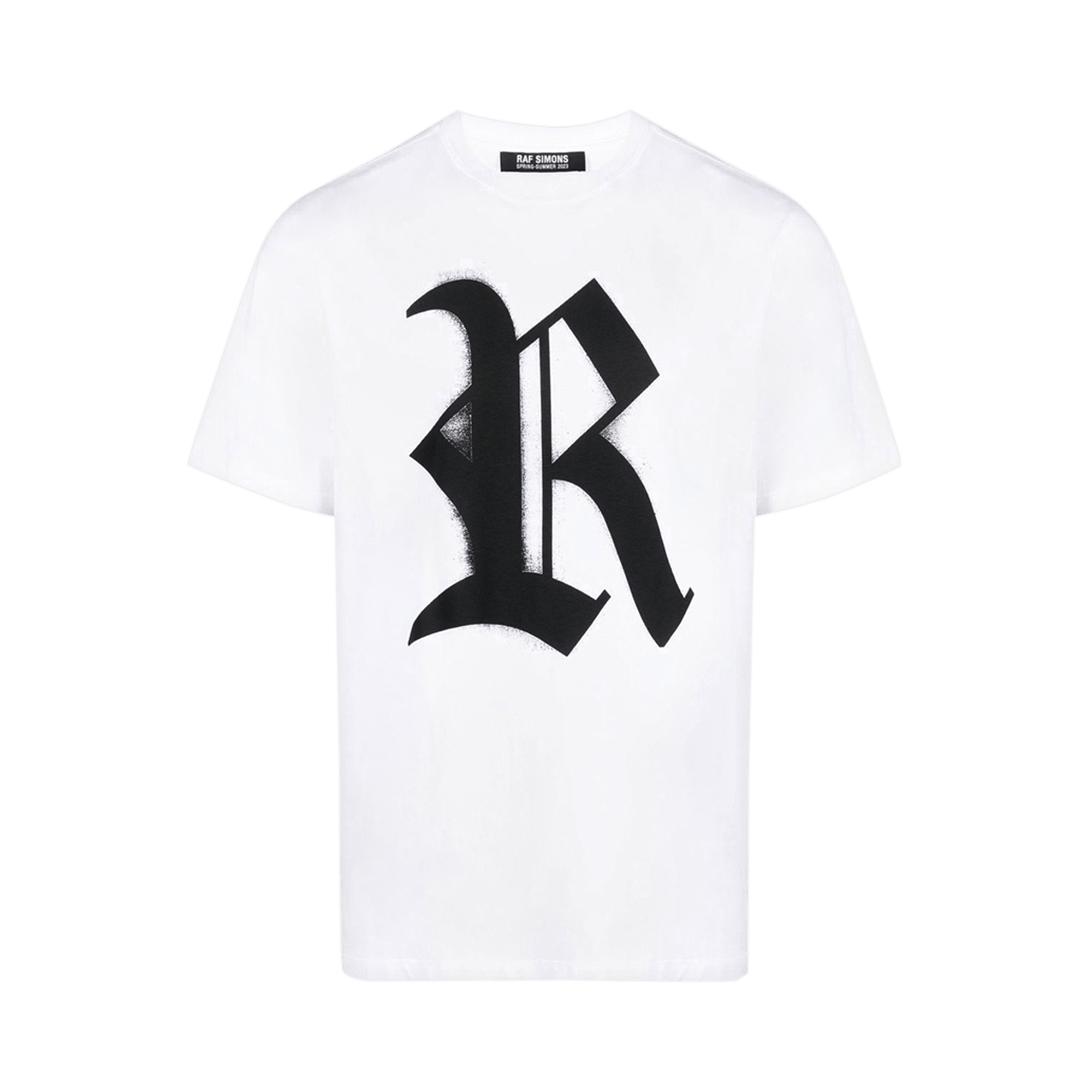 Pre-owned Raf Simons Big Fit T-shirt With R Print On Front 'white'
