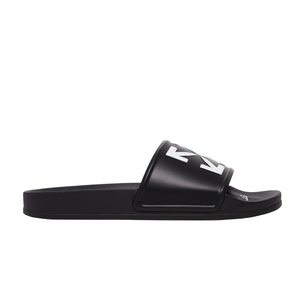 Off-White Logo Print Slide 'Black White'