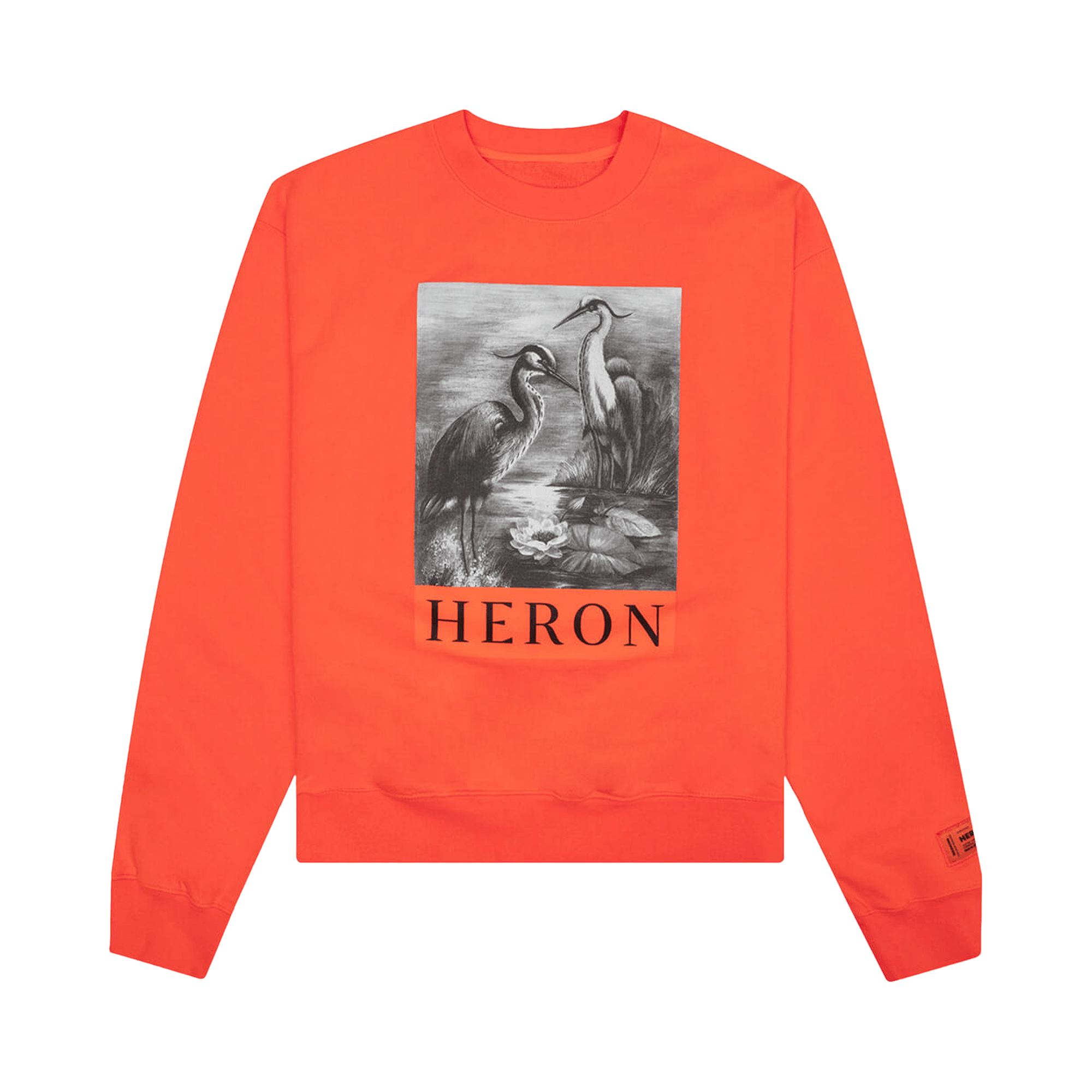 Heron Preston Logo Print Long-Sleeve Sweatshirt 'Orange/Black'