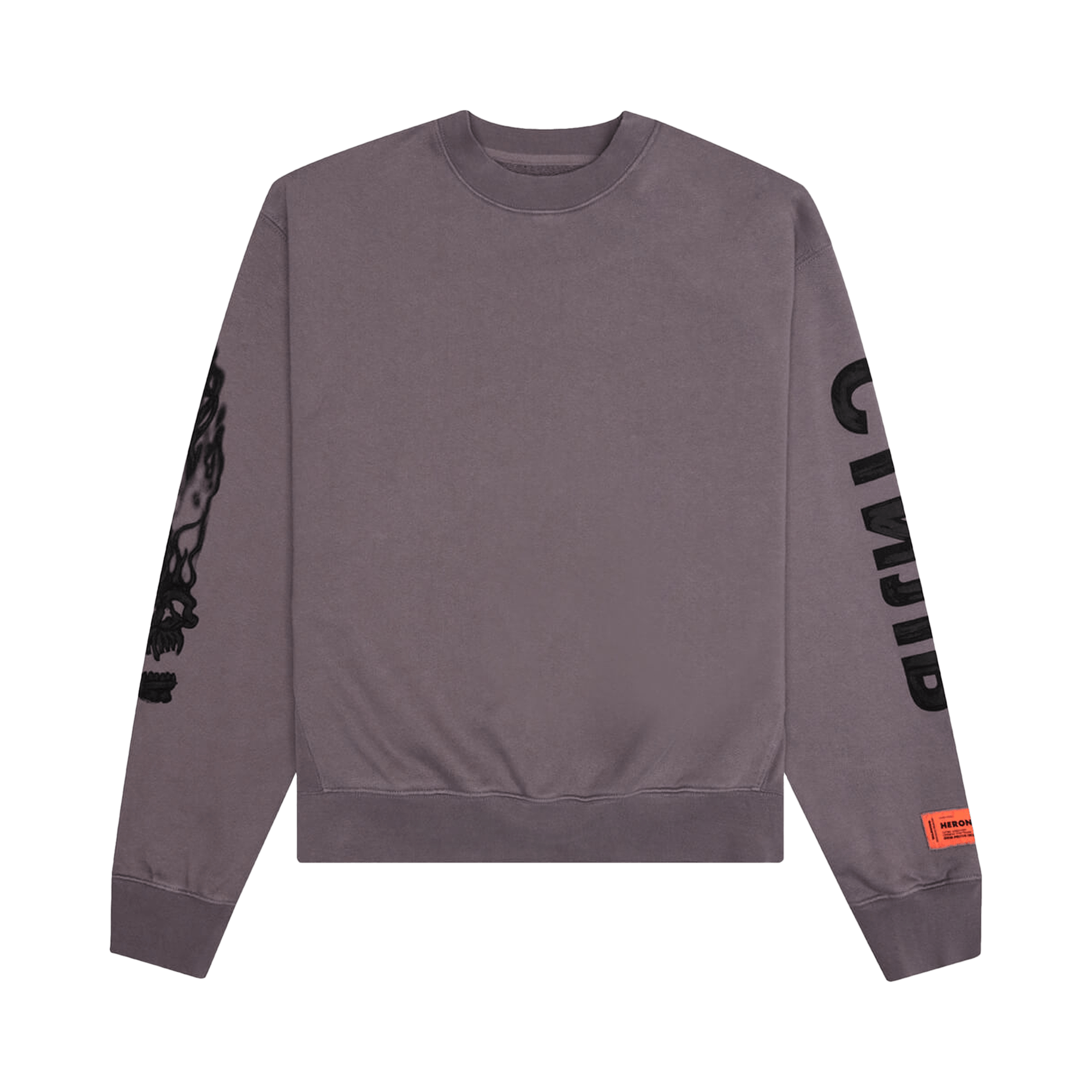 Heron Preston Flaming Skull Crewneck 'Grey/Black'