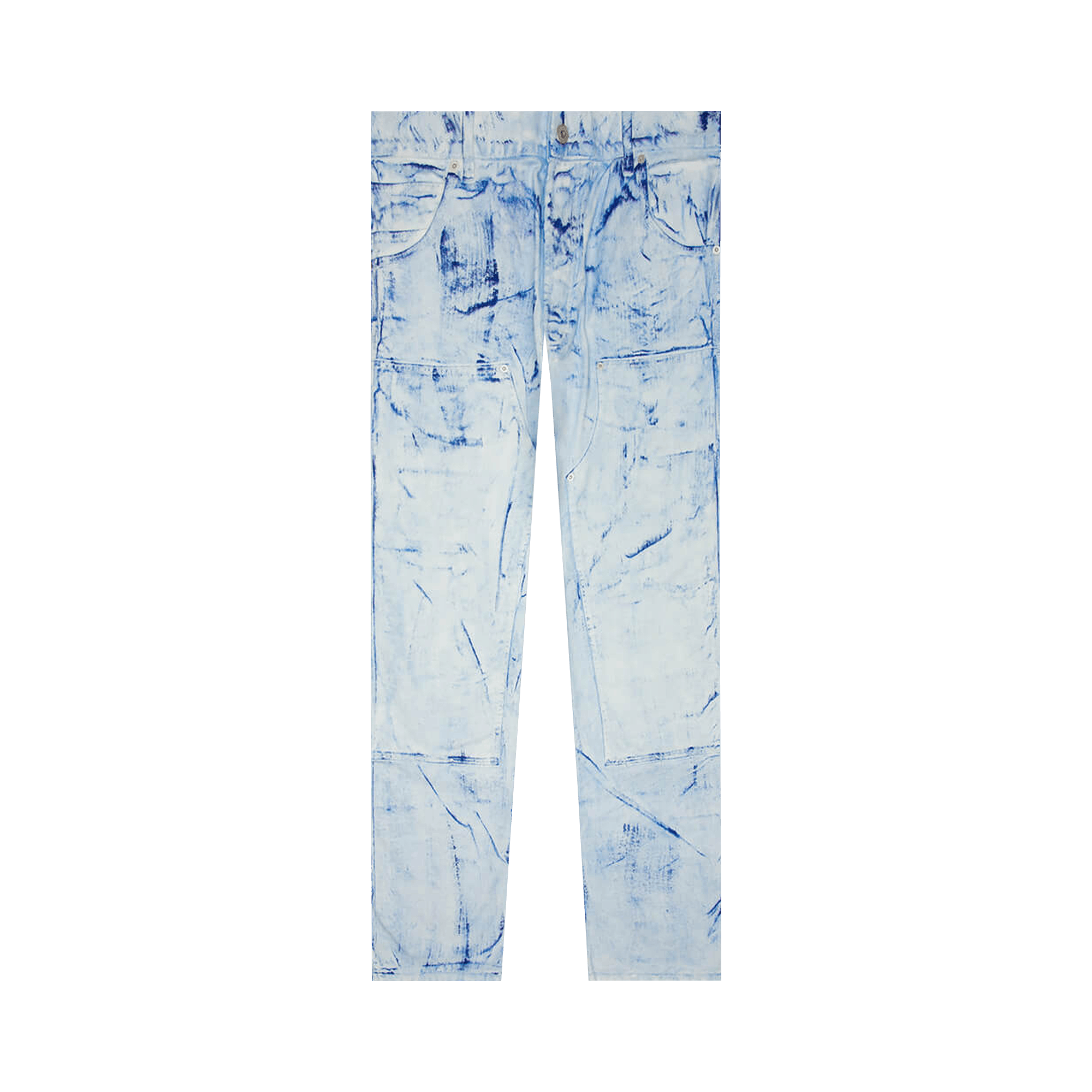Heron Preston Overdyed Spray Canvas Carpenter Jeans 'Blue'