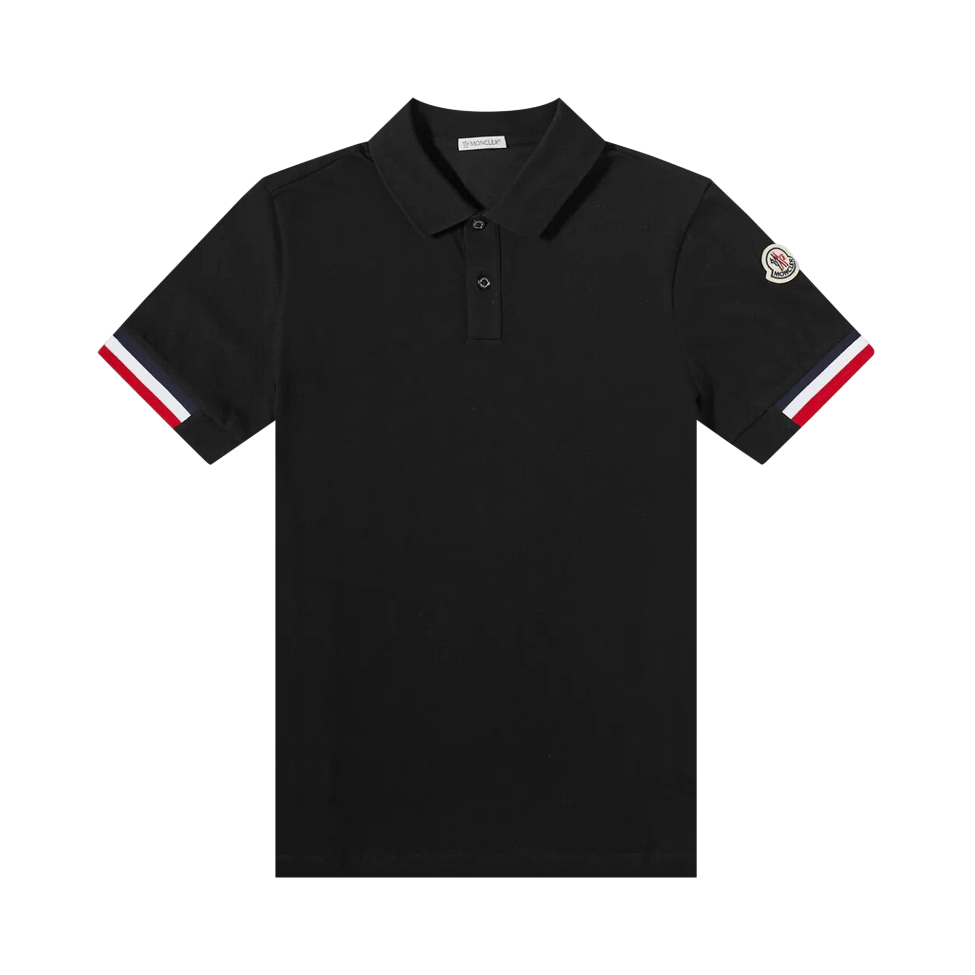 Moncler Logo Patch Short-Sleeve Polo Shirt 'Black'