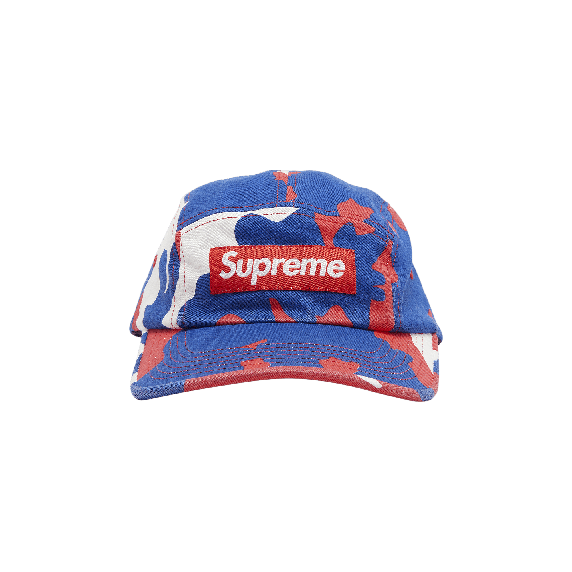 Supreme Washed Chino Twill Camp Cap 'Red Camo'