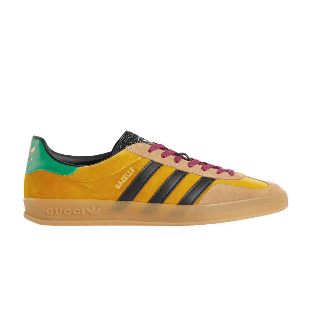 Adidas x Gucci Gazelle 'Yellow Velvet Green'