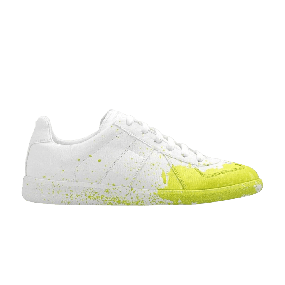 Maison Margiela Wmns Replica Low 'Paint Splatter - White Yellow Fluo'