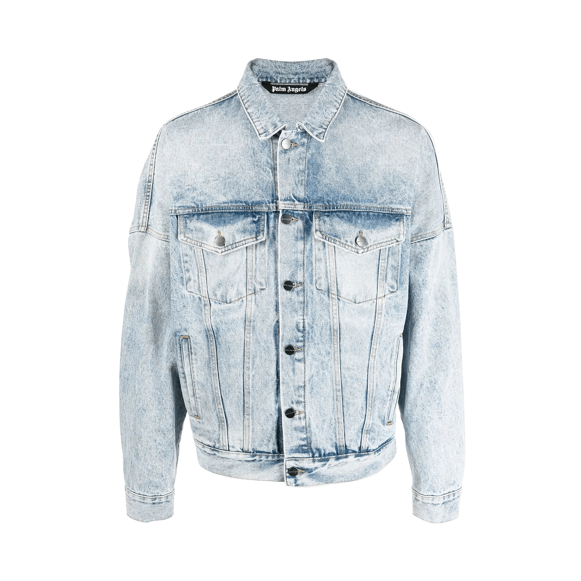 Palm Angels Back Logo Denim Jacket 'Light/Blue'