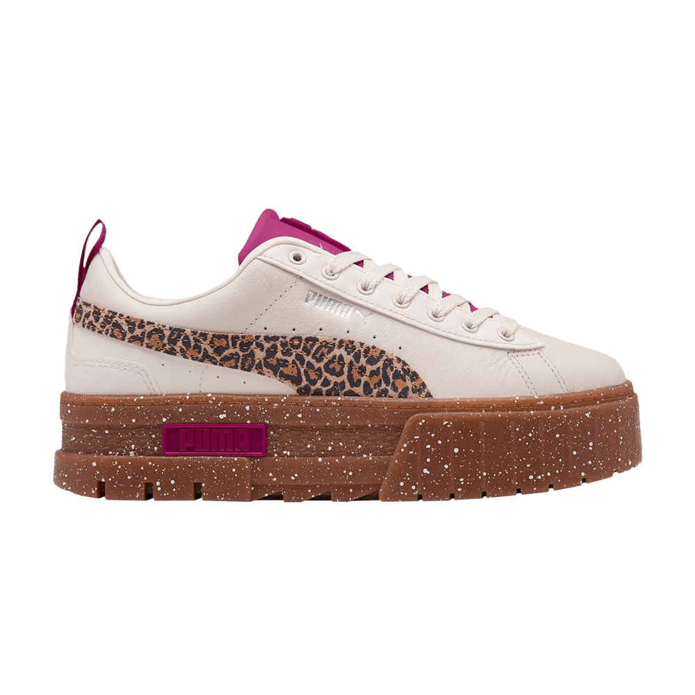 Pre-owned Puma Wmns Mayze 'natural Lux - Leopard' In White