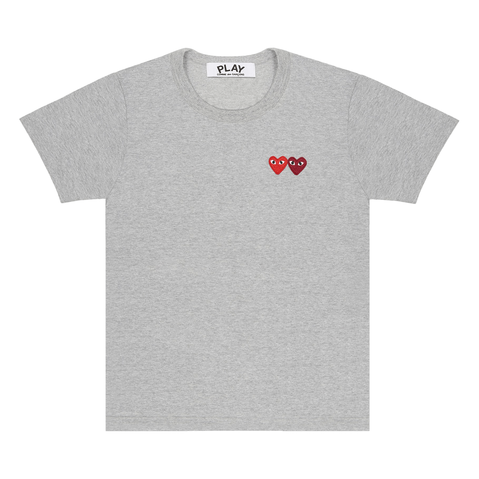 Comme des Garçons Play T-Shirt With Small Double Hearts 'Grey'