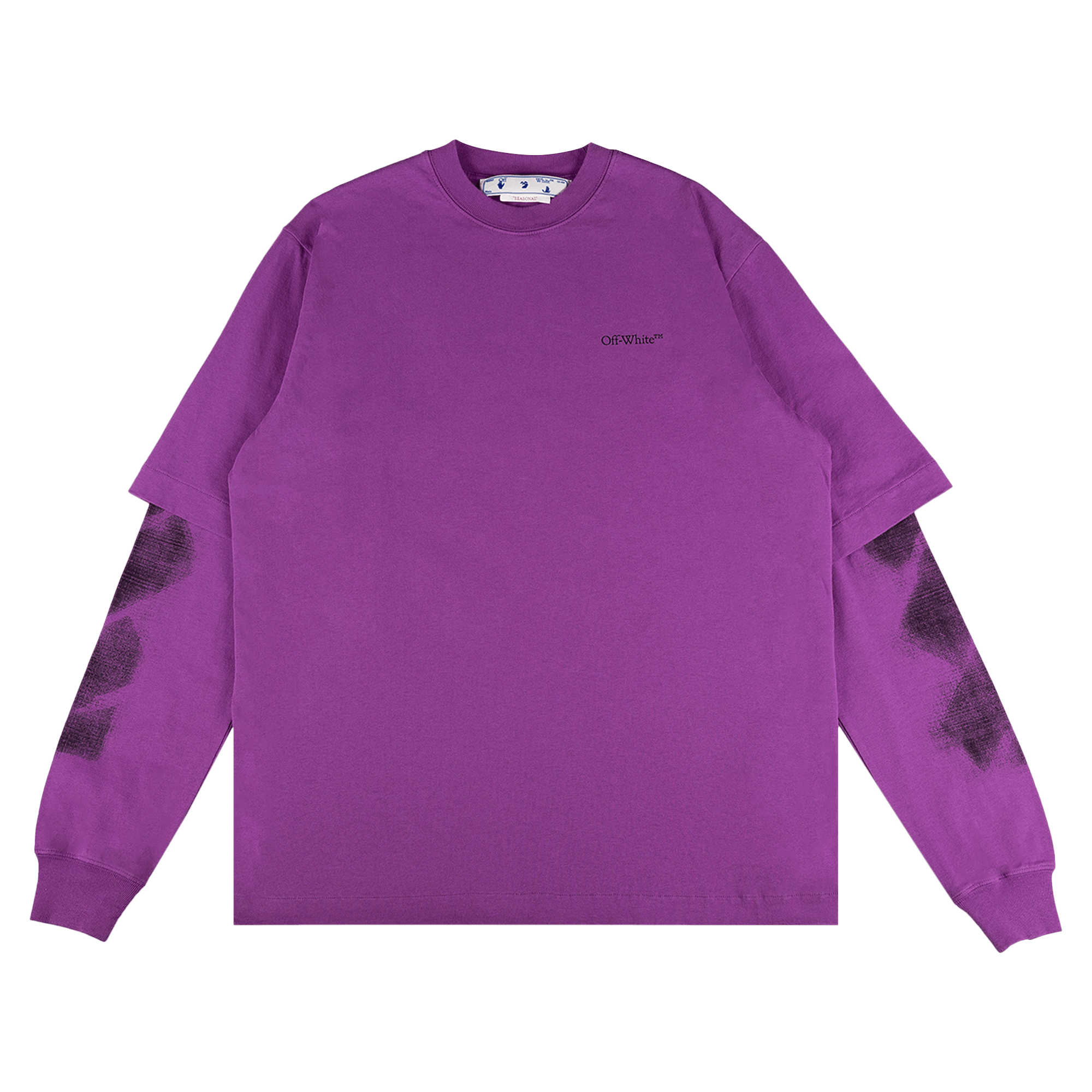 Off-White Jumbo Arrow Double Long-Sleeve Tee 'Orchid/Black'