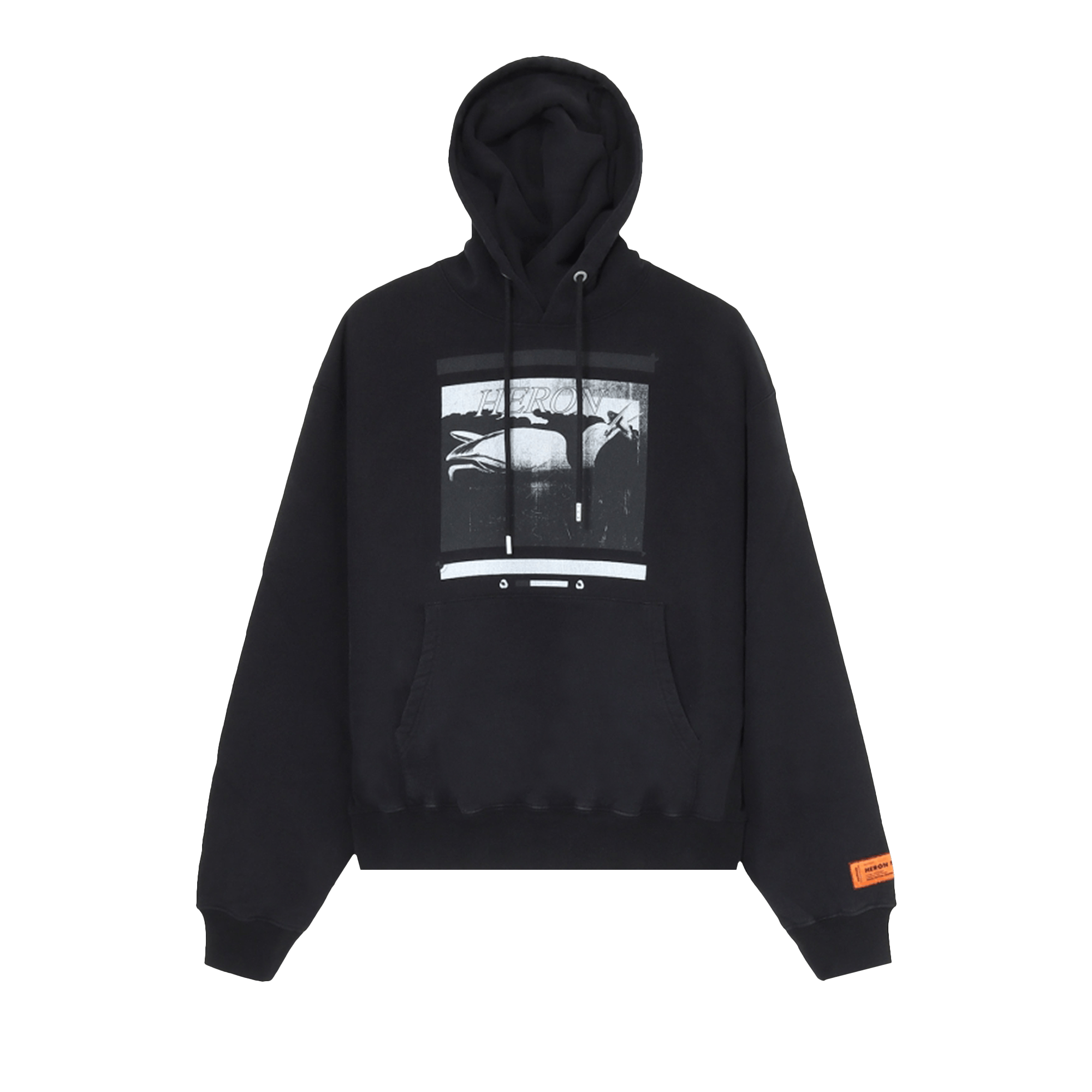 Heron Preston Graphic Print Hoodie 'Black'