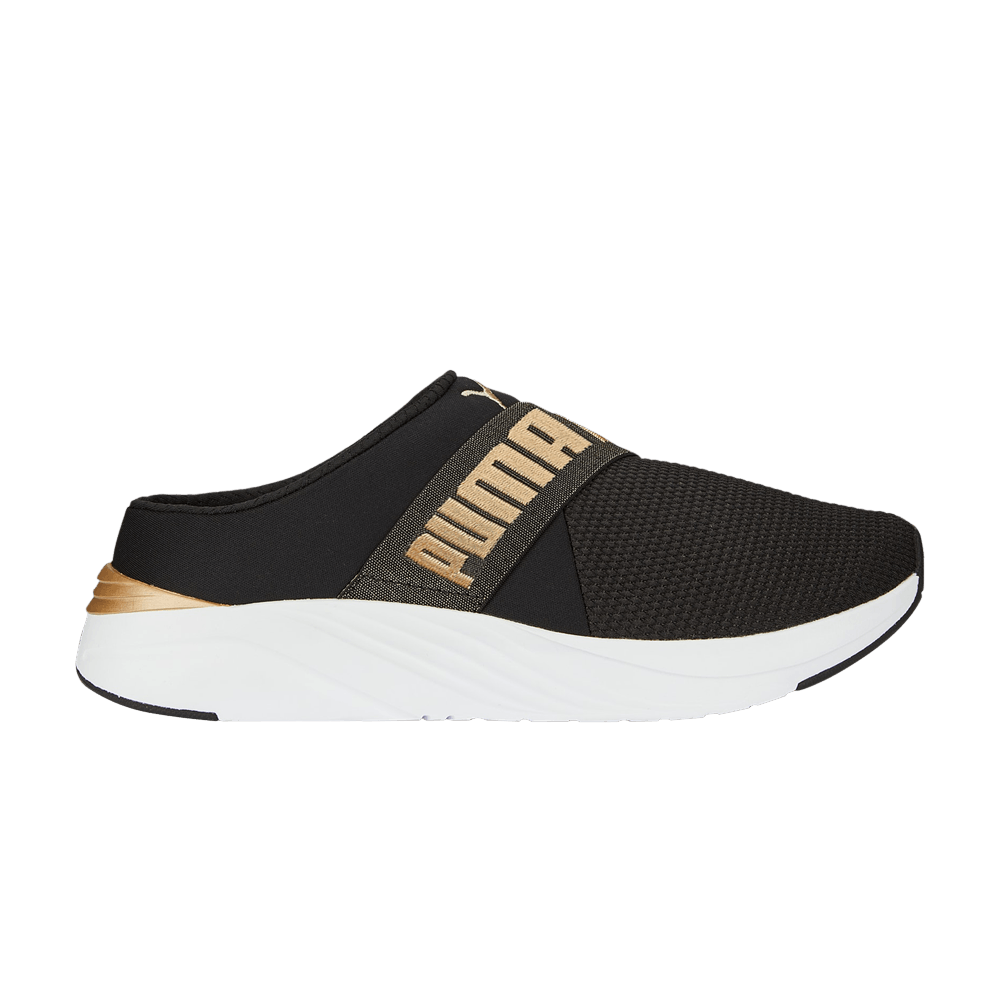 Pre-owned Puma Wmns Softride Ruby Mule 'black Gold'