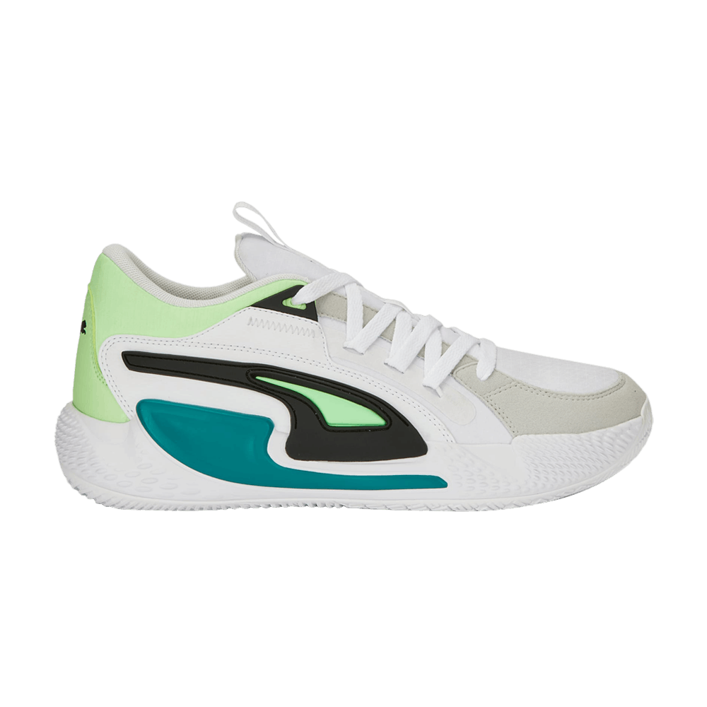 Pre-owned Puma Court Rider Chaos 'jewel - White Fizzy Lime'