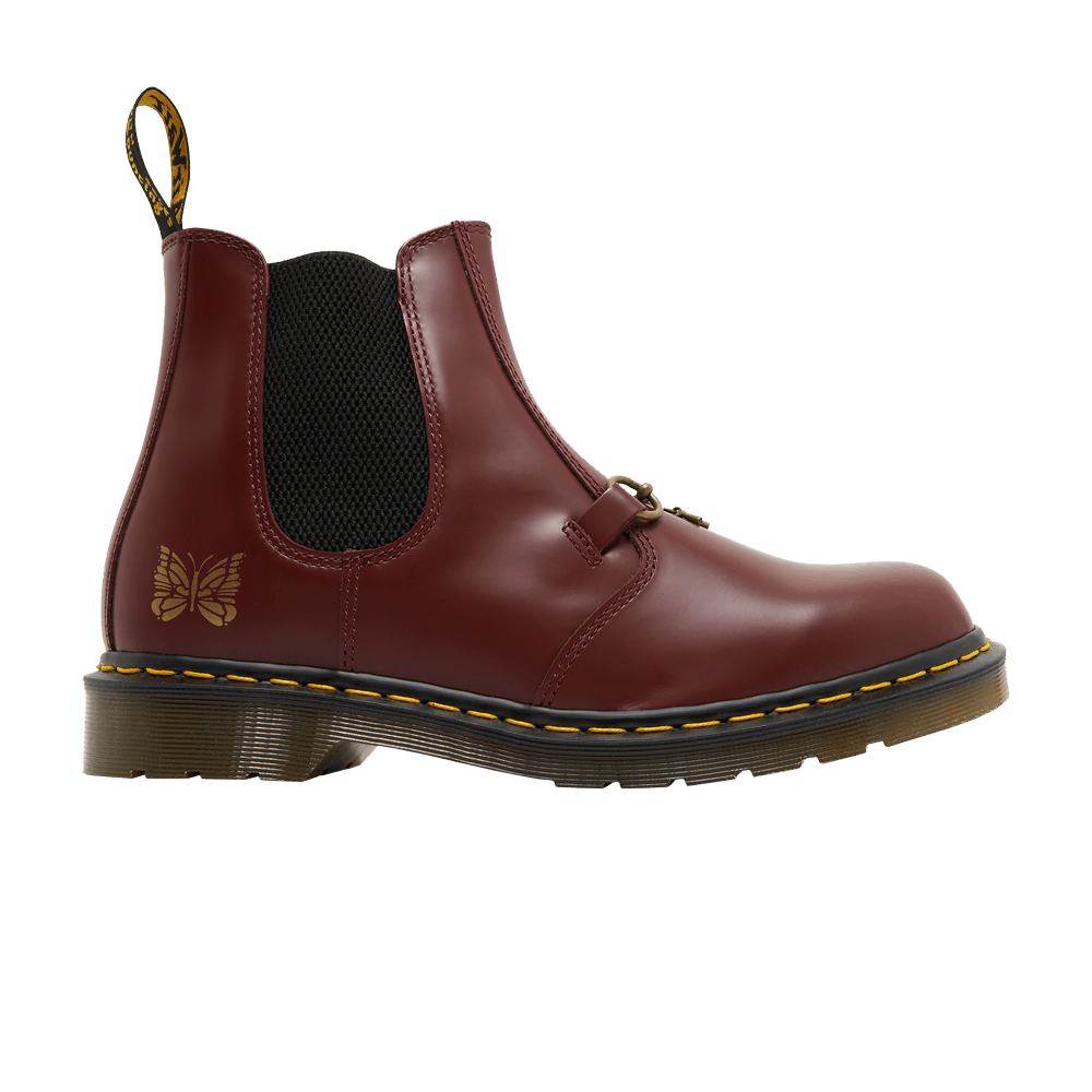 Pre-owned Dr. Martens' Needles X 2976 Snaffle Chelsea 'cherry Red'