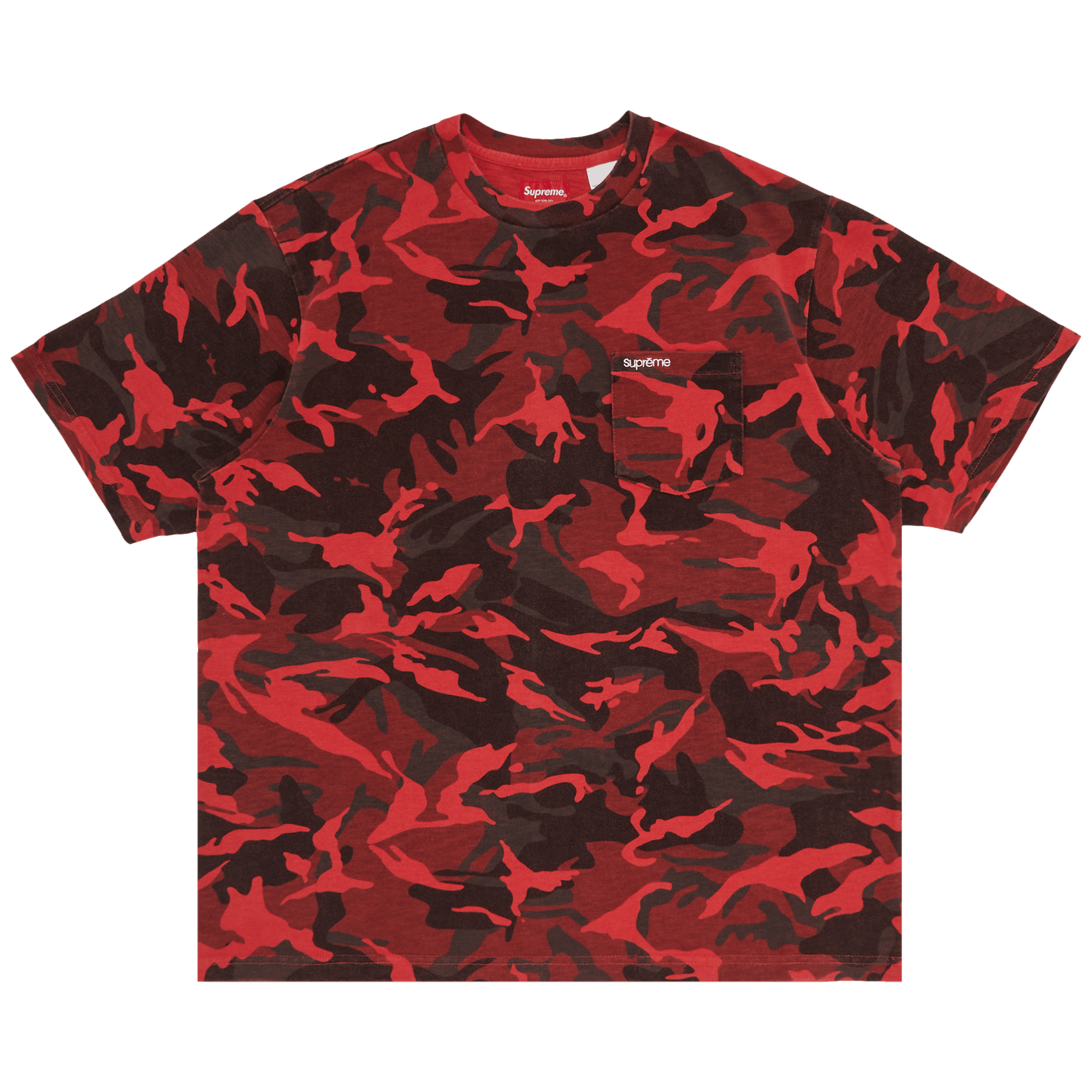 Supreme Short-Sleeve Pocket Tee 'Red Camo'