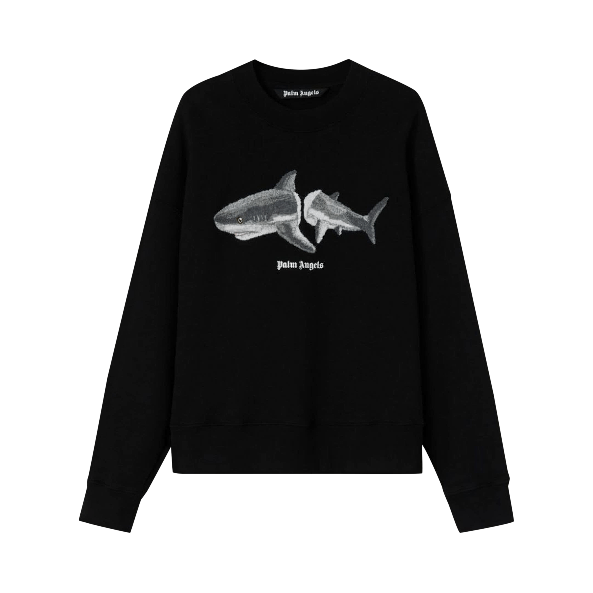 Palm Angels Shark Print Hoodie 'Black'