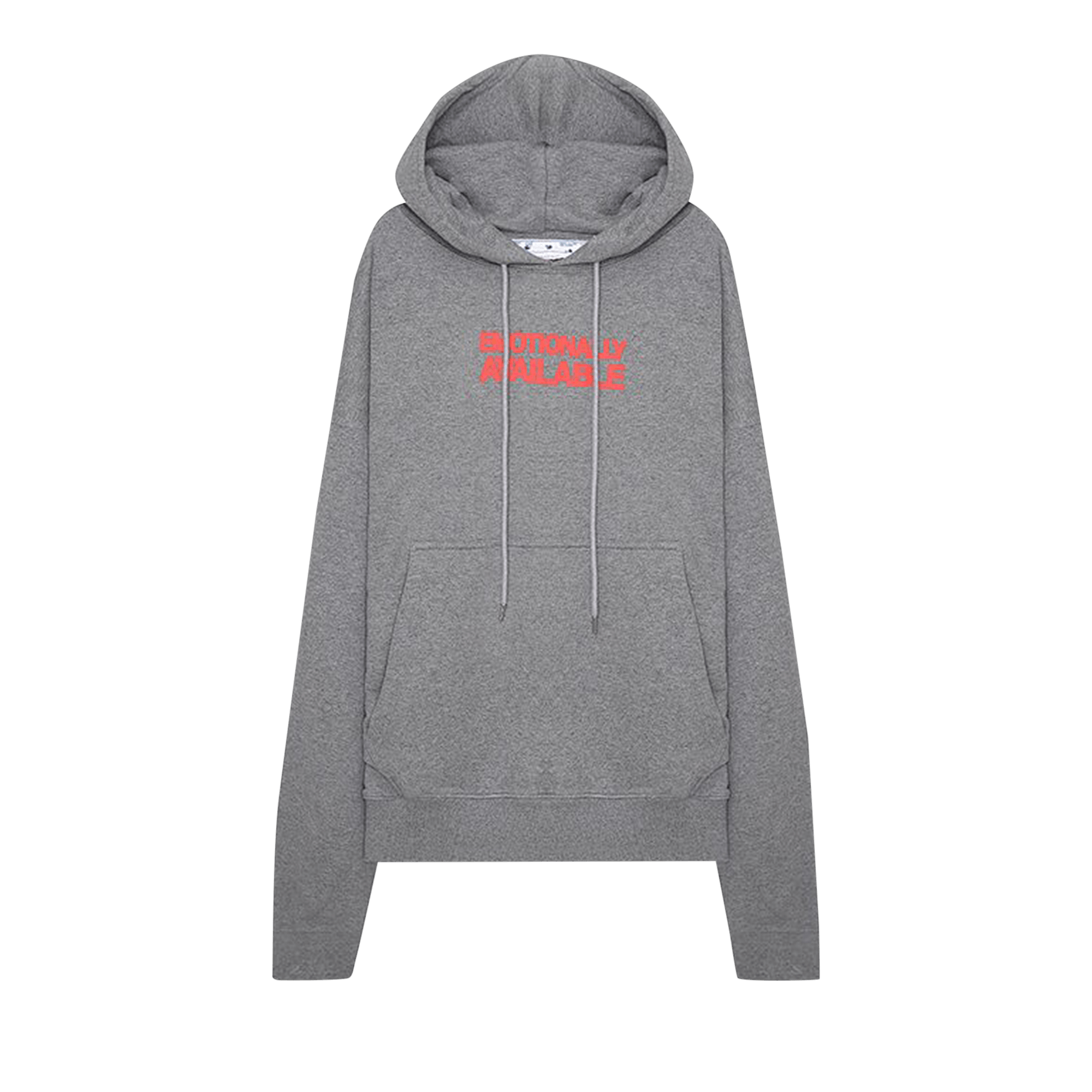 Off-White Slogan Print Hoodie 'Grey'