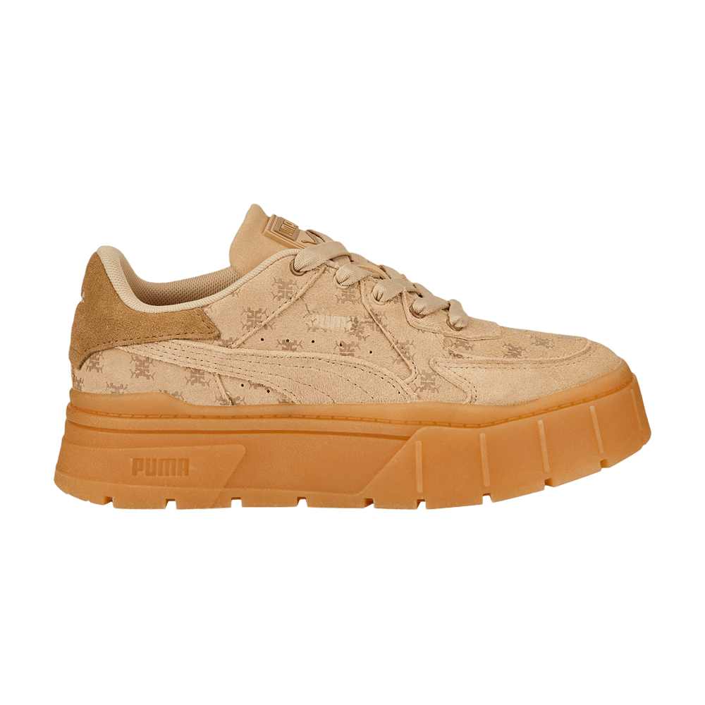 Pre-owned Puma Wmns Mayze Stack Edgy T7 'light Sand' In Brown
