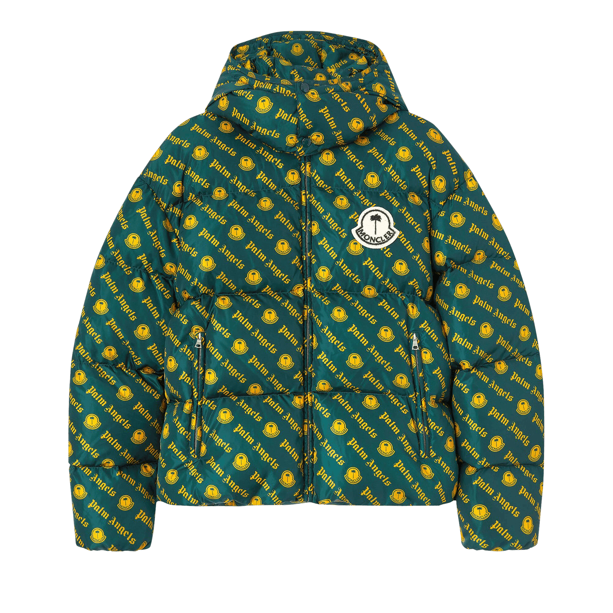 Moncler x Palm Angels Thompson Short Down Jacket 'Dark Green'