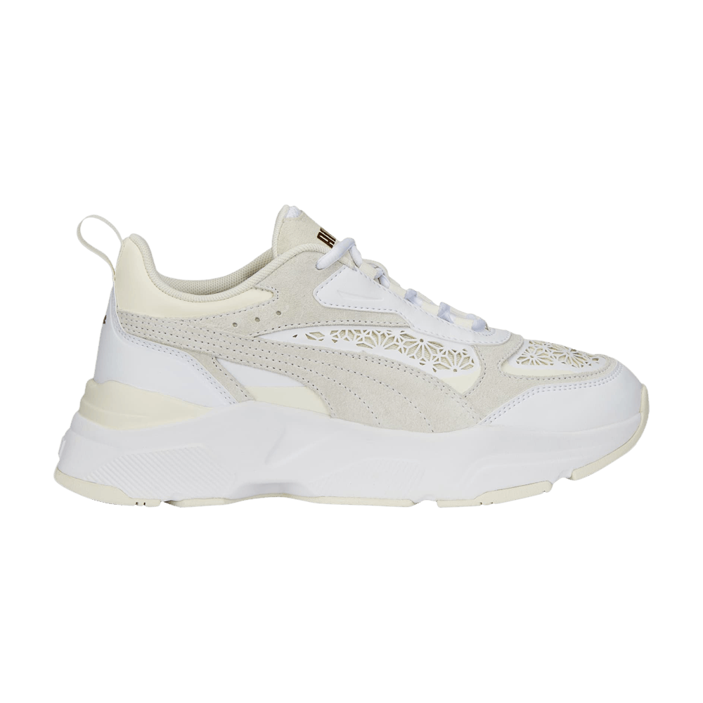 Pre-owned Puma Wmns Cassia Laser Cut 'white Pristine'