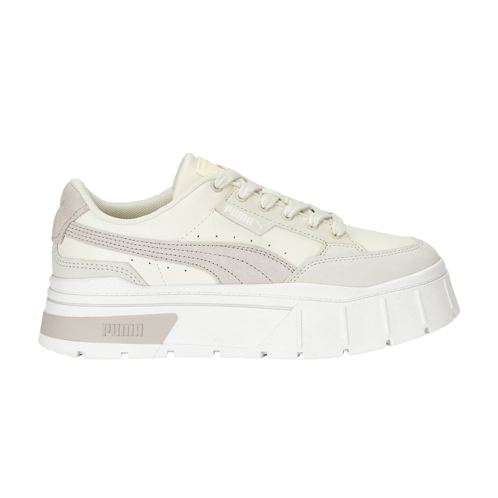 Pre-owned Puma Wmns Mayze Stack Luxe 'marshmallow Marble' In White