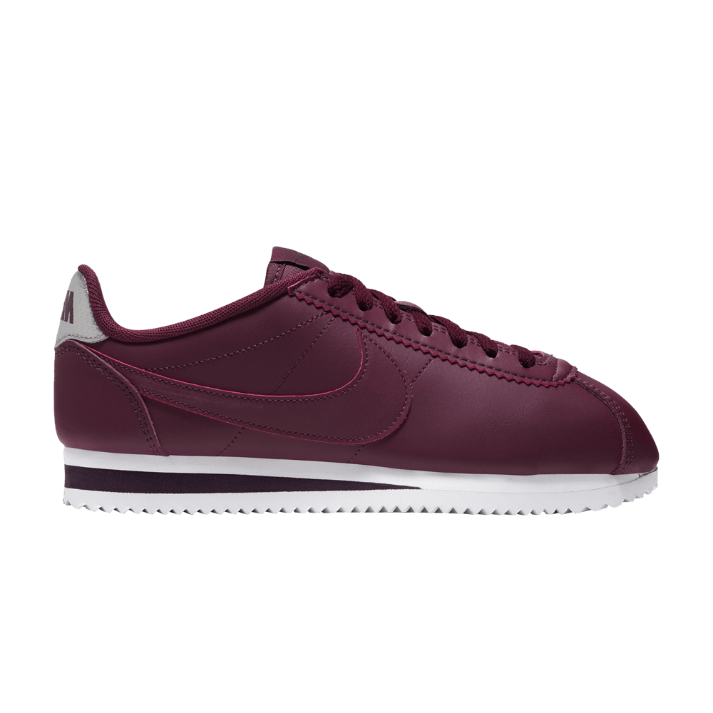 Pre-owned Nike Wmns Classic Cortez Leather 'night Maroon' In Red