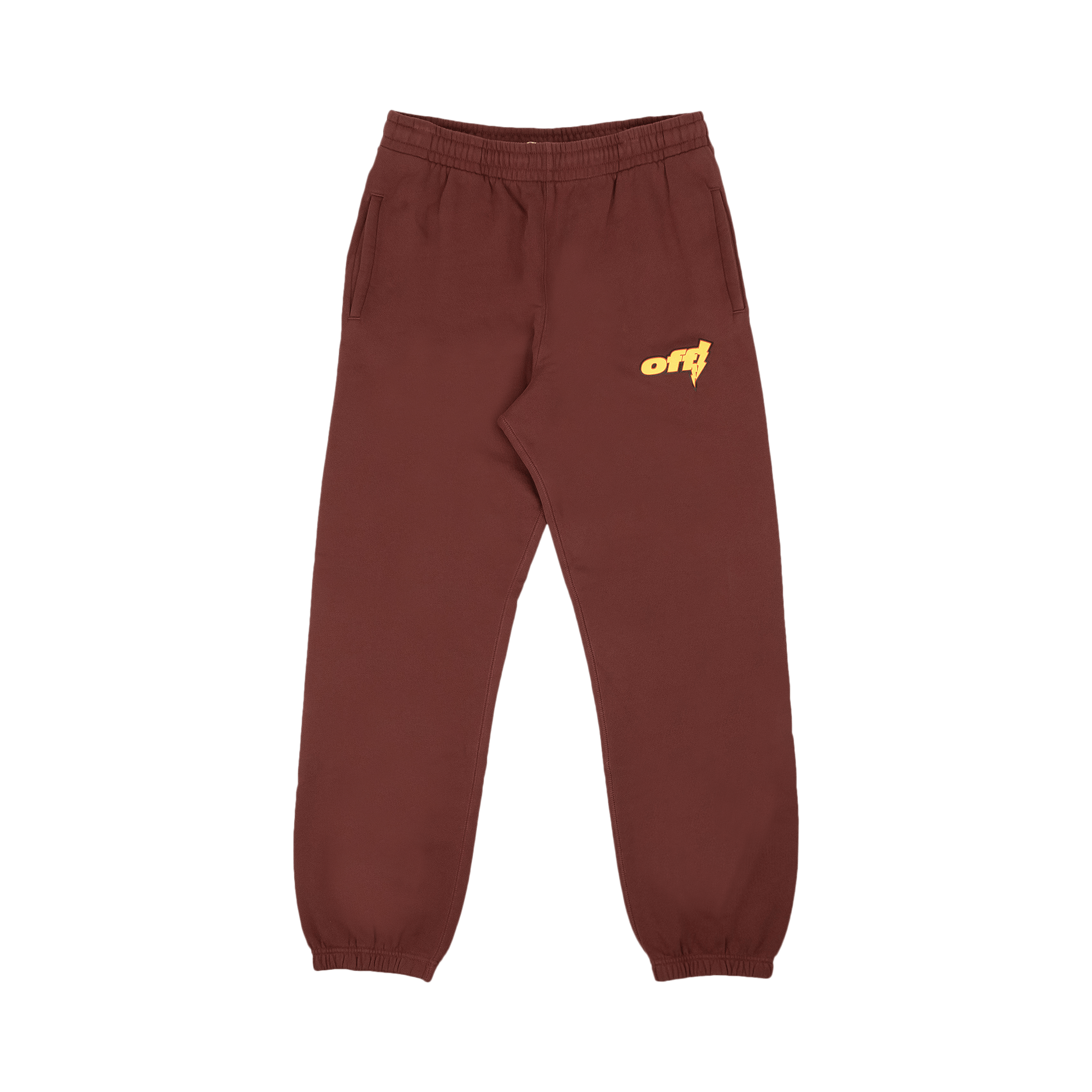 Off-White Thunder Stable Slim Sweatpant 'Barolo/Yellow'