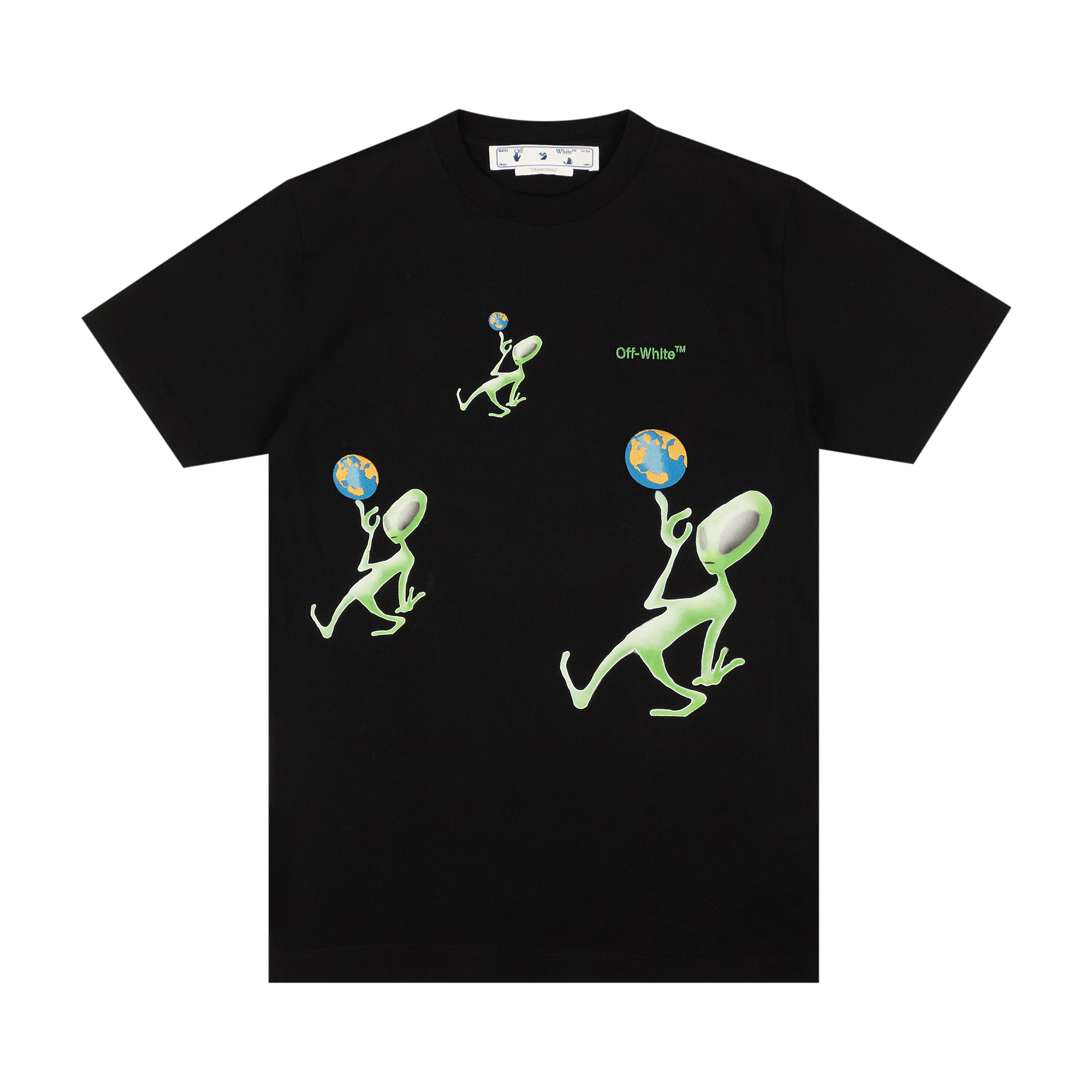 Off-White Alien Arrow Over Short-Sleeve Tee 'Black/Green'