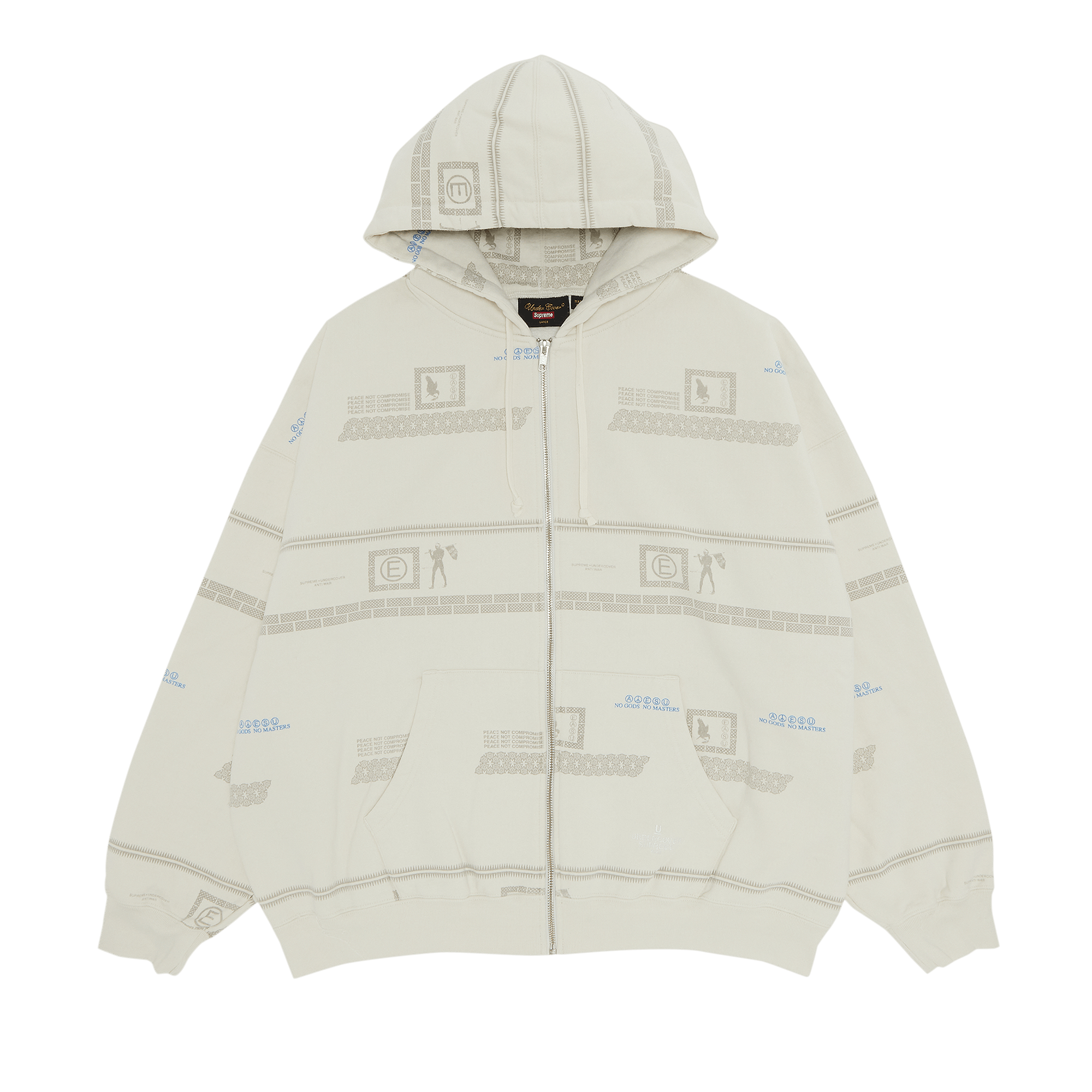 Supreme x UNDERCOVER Zip Up Hooded Sweatshirt 'Stone'