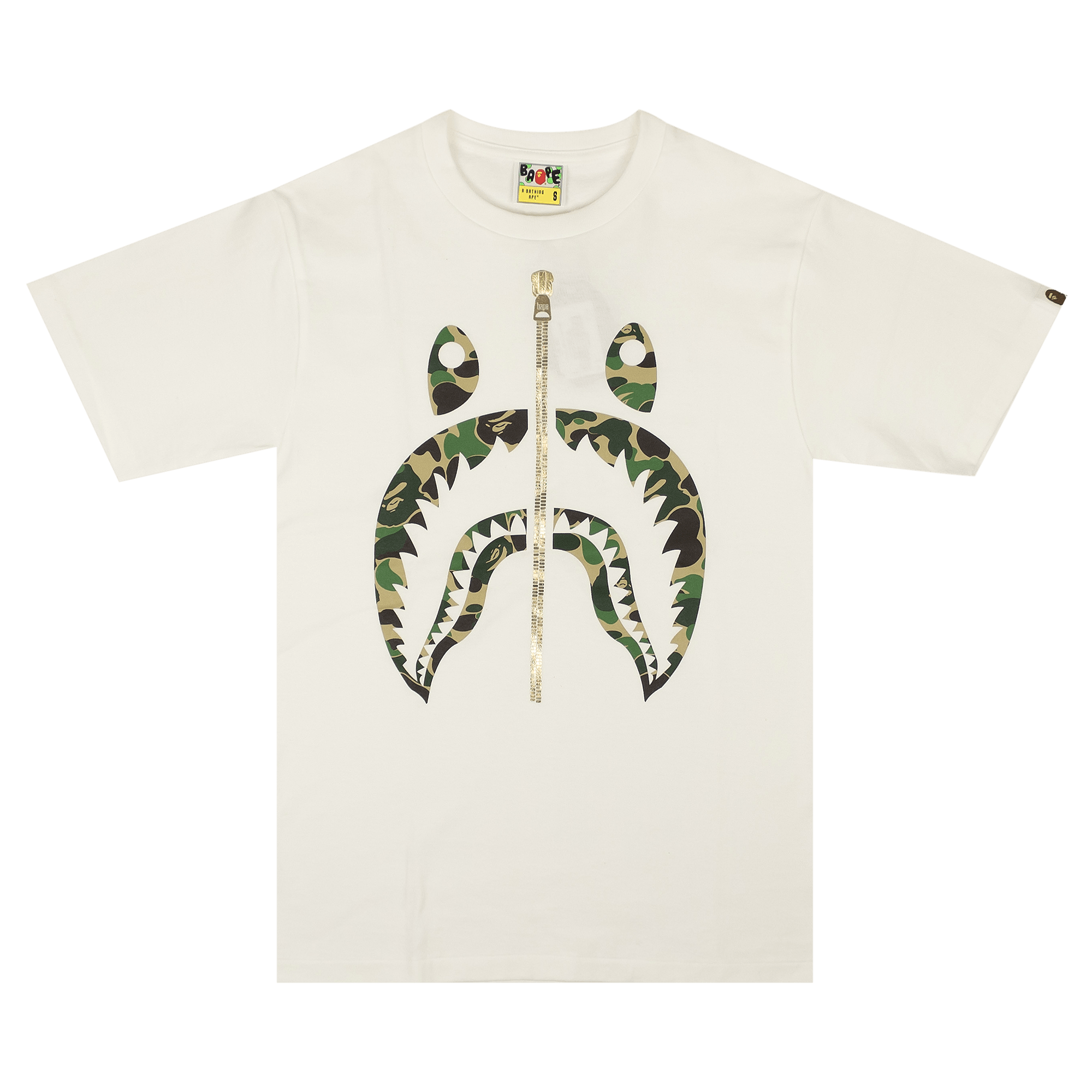 BAPE ABC Camo Shark Tee 'White/Green'