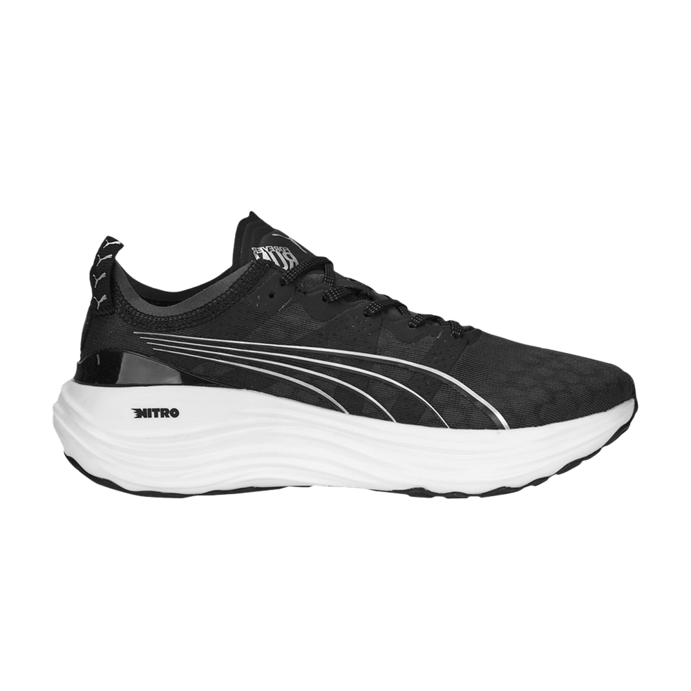 Pre-owned Puma Wmns Foreverrun Nitro 'black White'