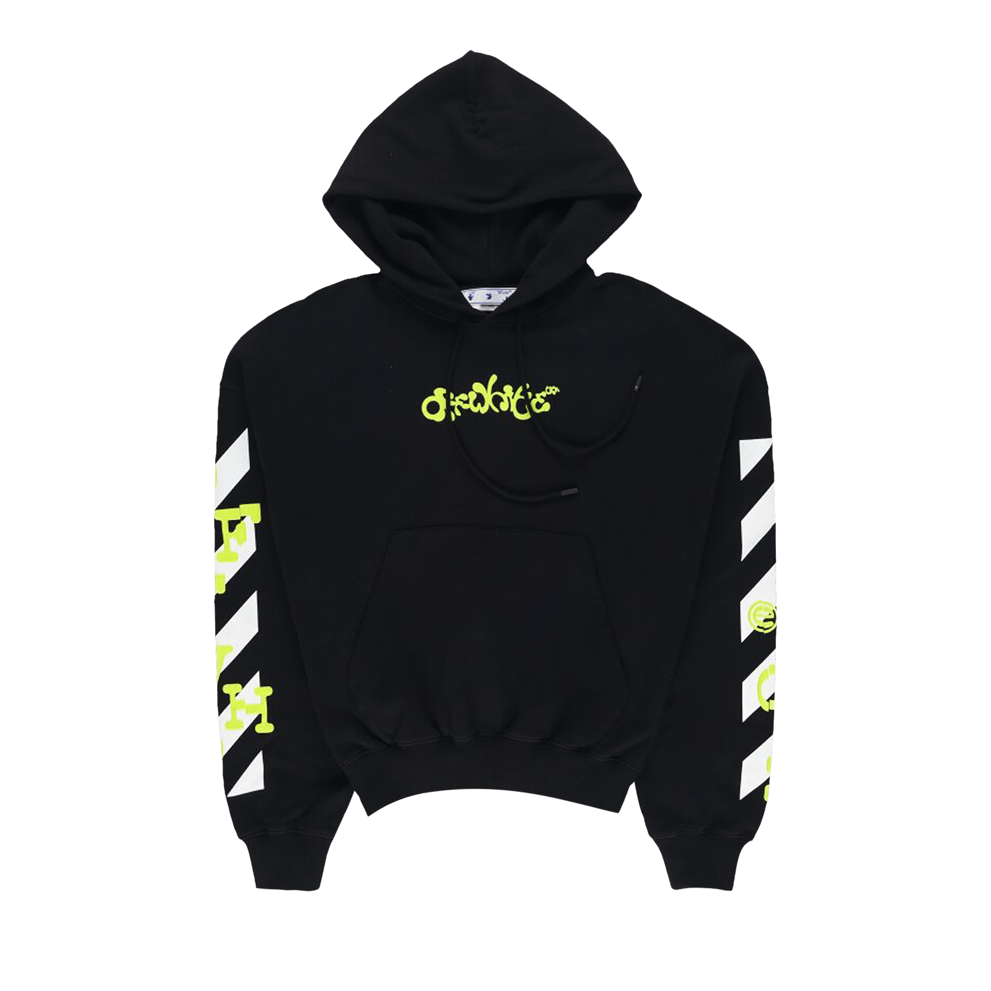 Off-White Opposite Arrow Boxy Hoodie 'Black/Lime'
