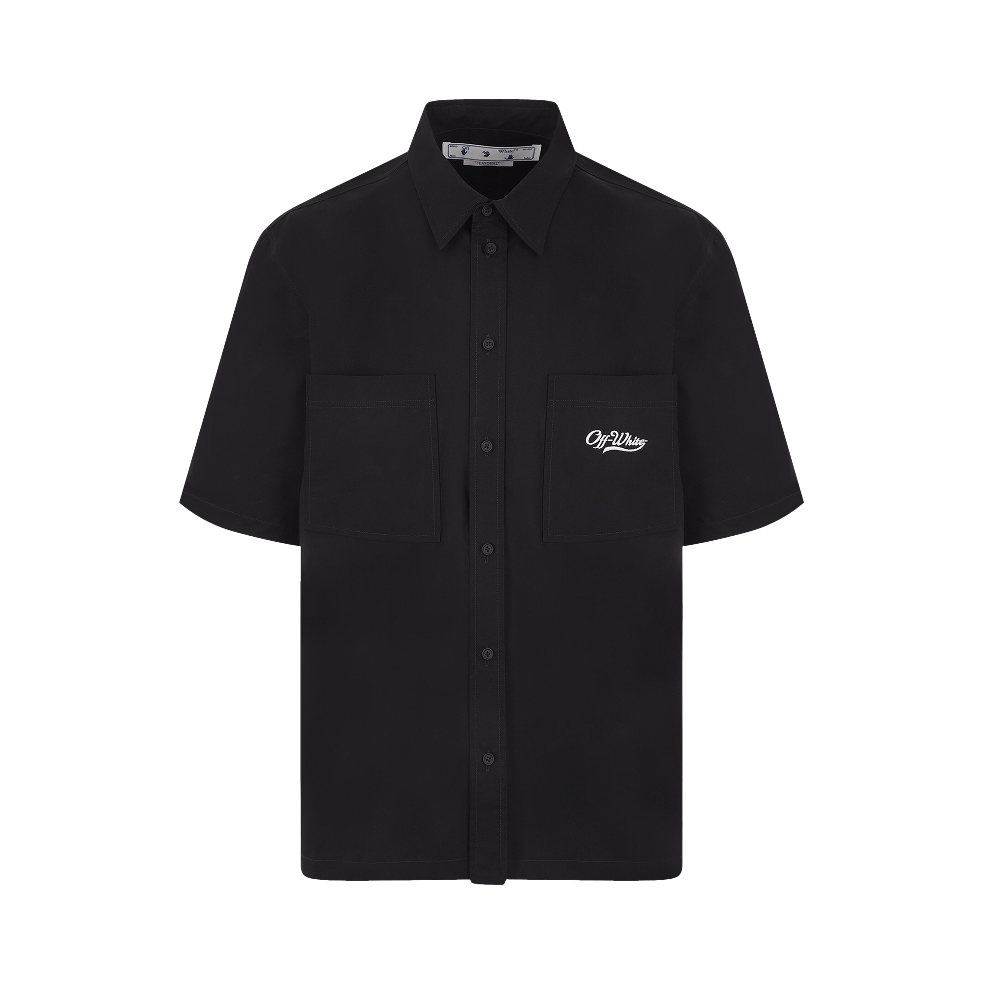Off-White Wave Off Summer Short-Sleeve Shirt 'Black/White'