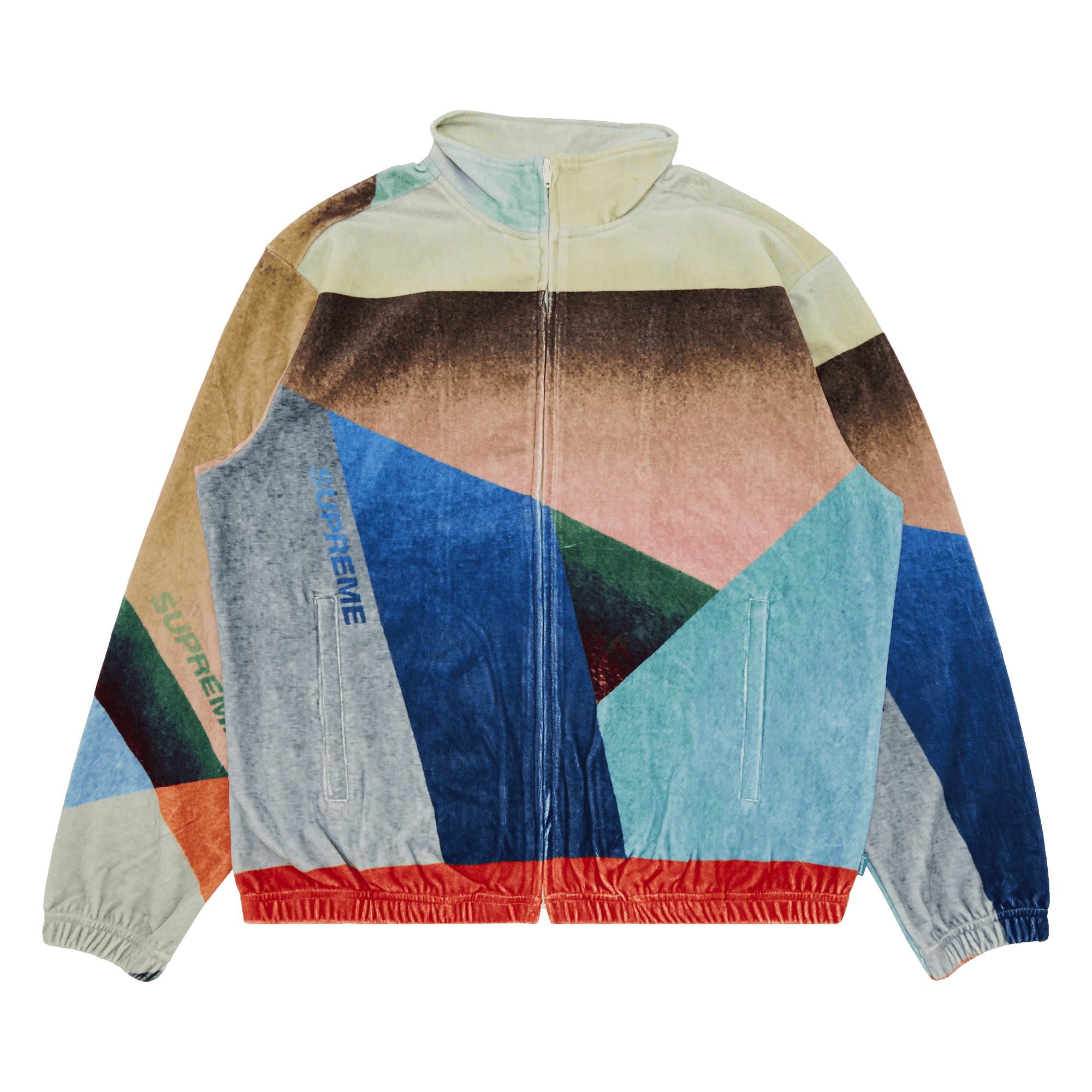 Supreme Geo Velour Track Jacket 'Multicolor'