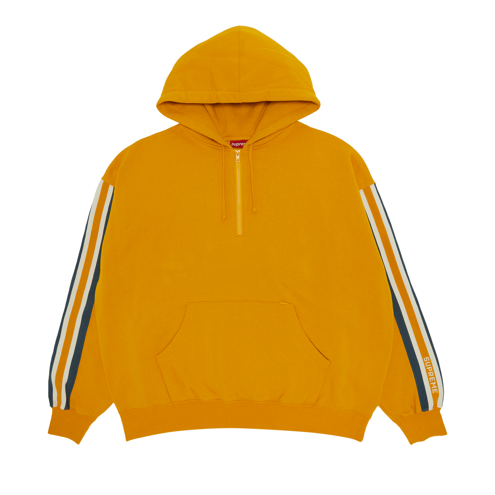 Supreme Half Zip Hooded Sweatshirt 'Bright Gold'