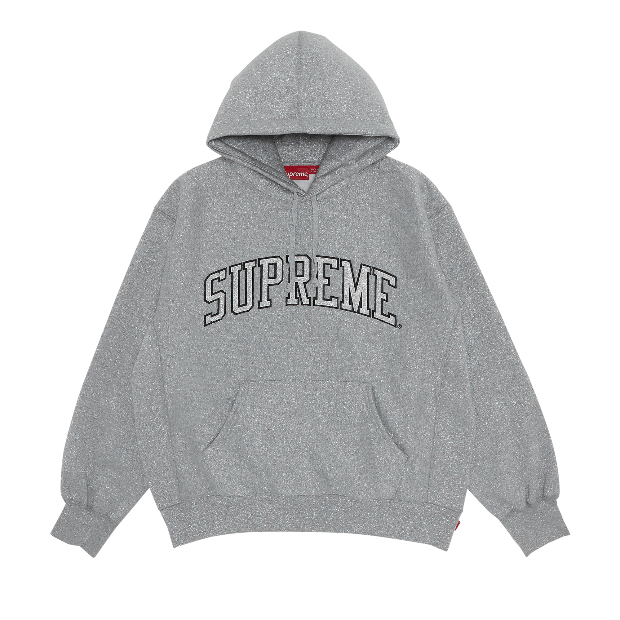 Supreme Glitter Arc Hooded Sweatshirt 'Grey'
