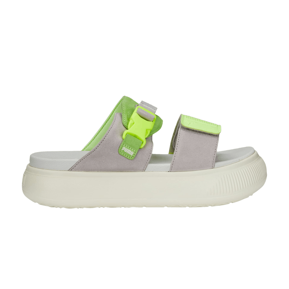 Pre-owned Puma Wmns Suede Mayu Sandal 'fast Yellow Marble'