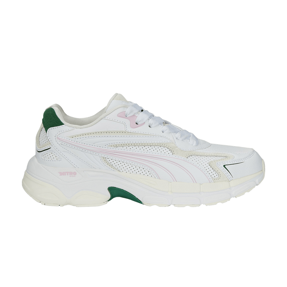 Pre-owned Puma Wmns Teveris Nitro 'preppy - Vine' In White