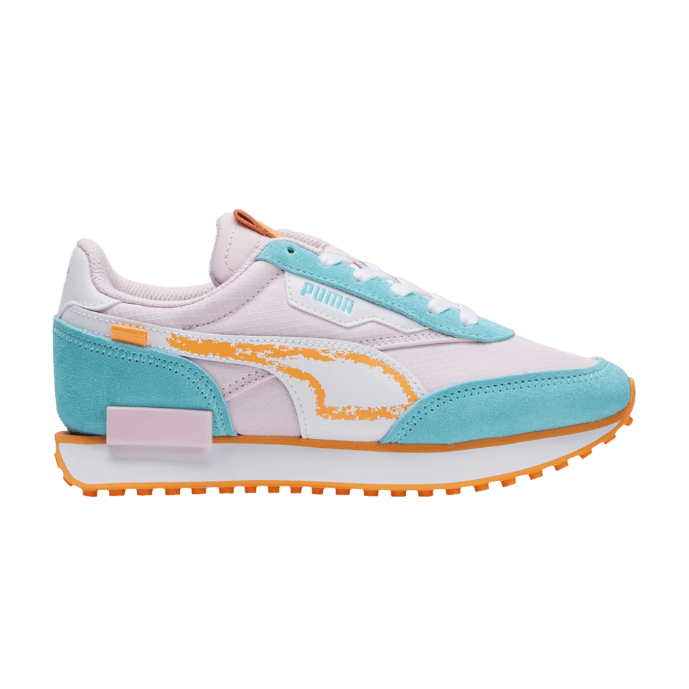 Pre-owned Puma Future Rider Big Kid 'spring Sketchbook' In Pink