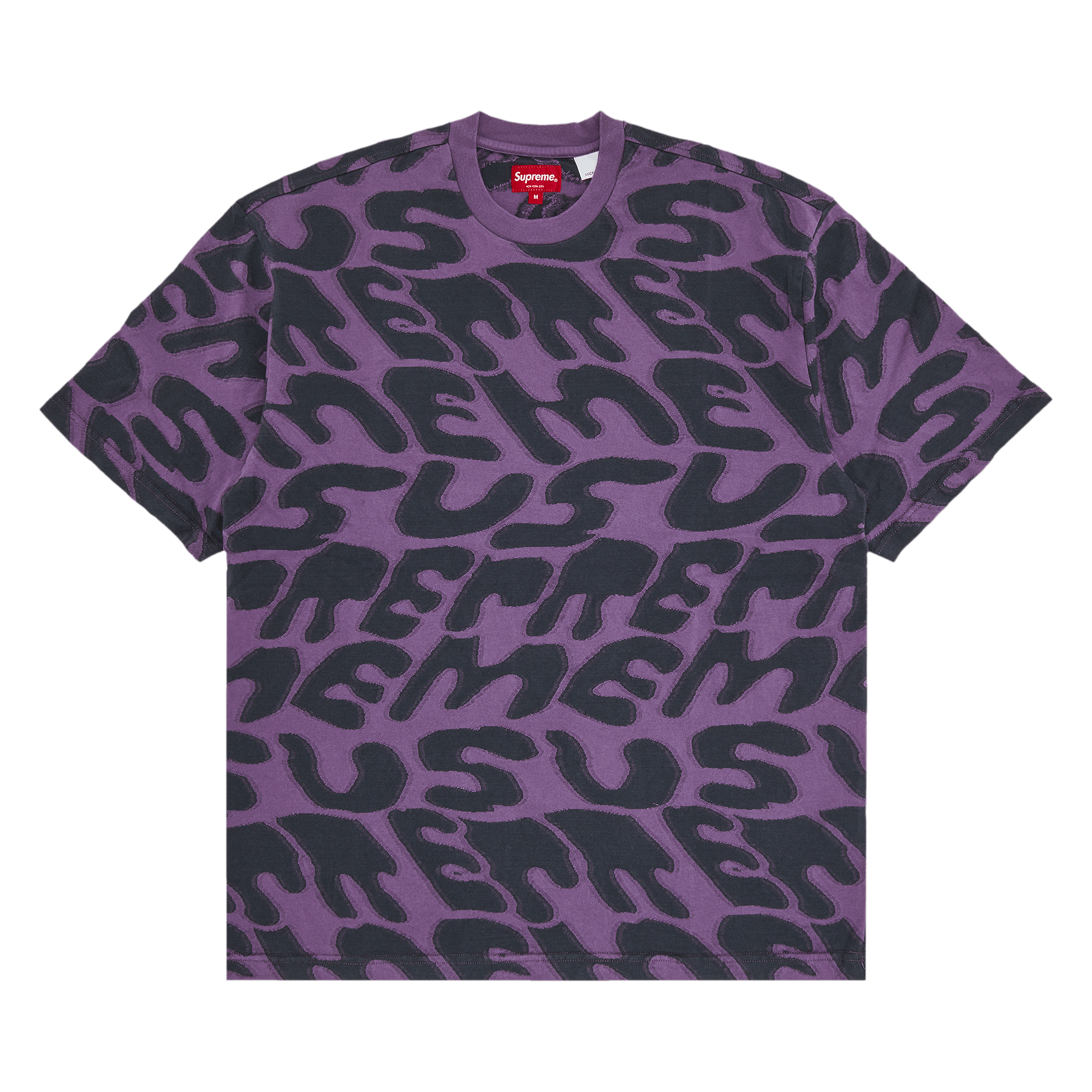 Supreme Stacked Intarsia Short-Sleeve Top 'Dusty Purple'