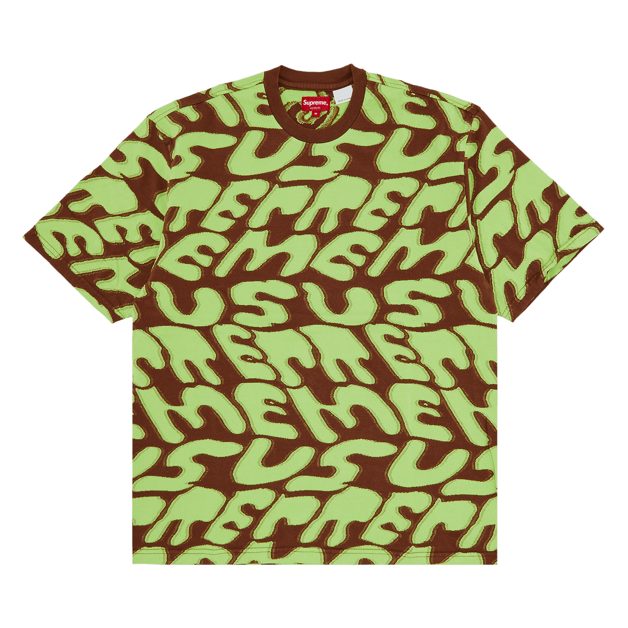 Supreme Stacked Intarsia Short-Sleeve Top 'Brown'