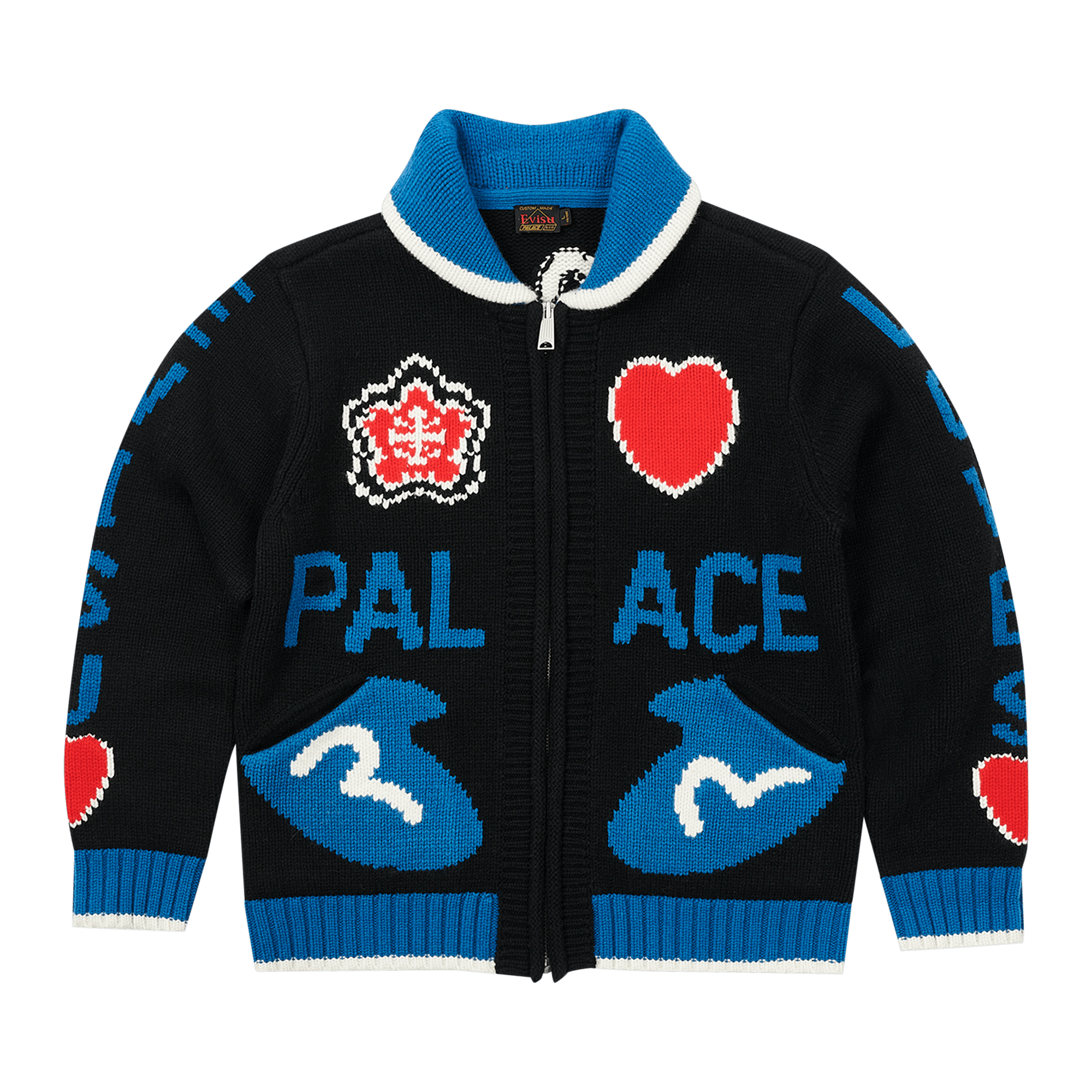 Palace x Evisu Cowichan Knit 'Black'