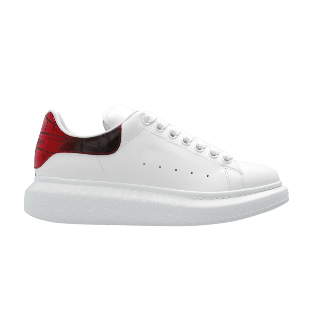 Alexander McQueen Wmns Oversized Sneaker 'Gradient Croc - White Welsh Red'