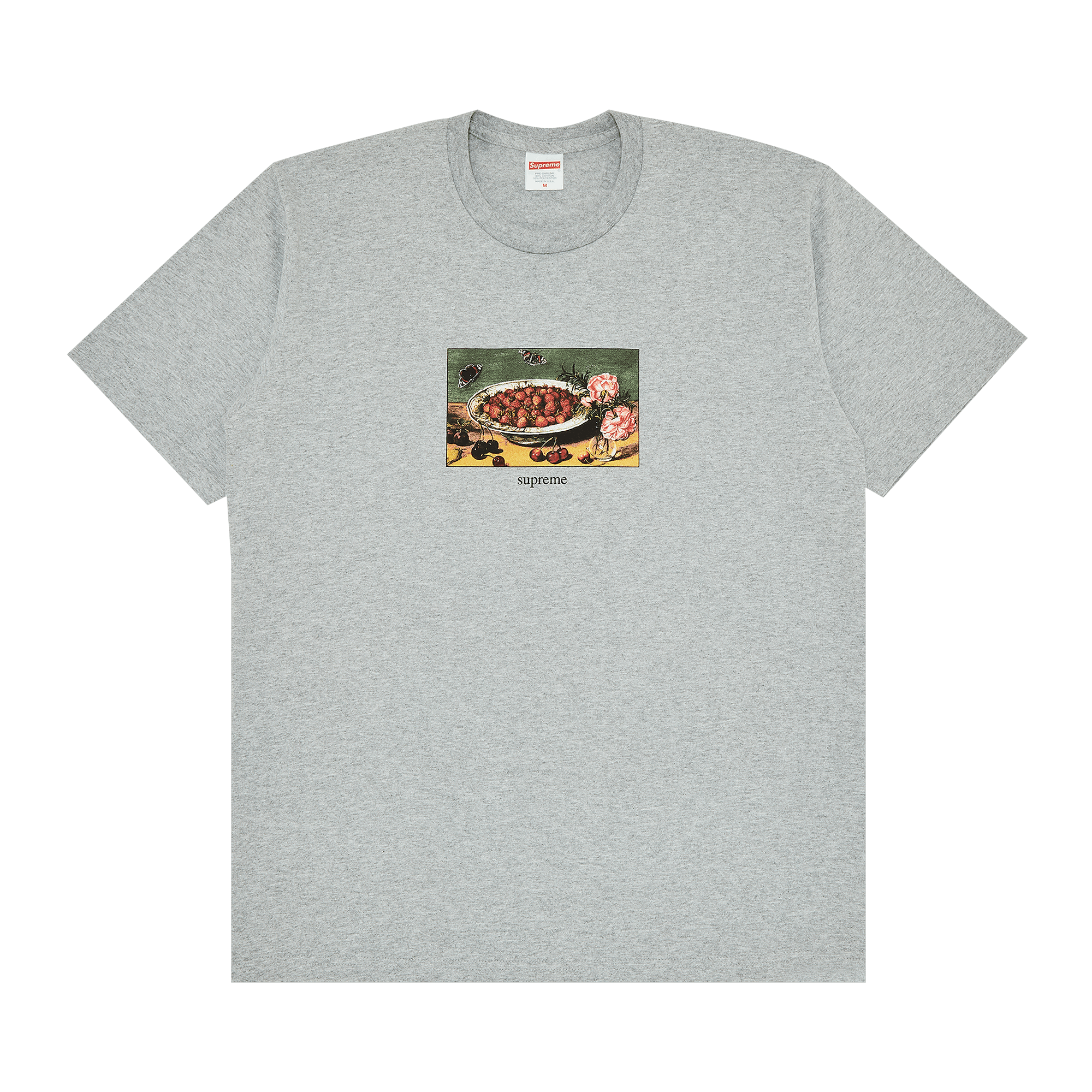 Supreme Strawberries Tee 'Heather Grey'